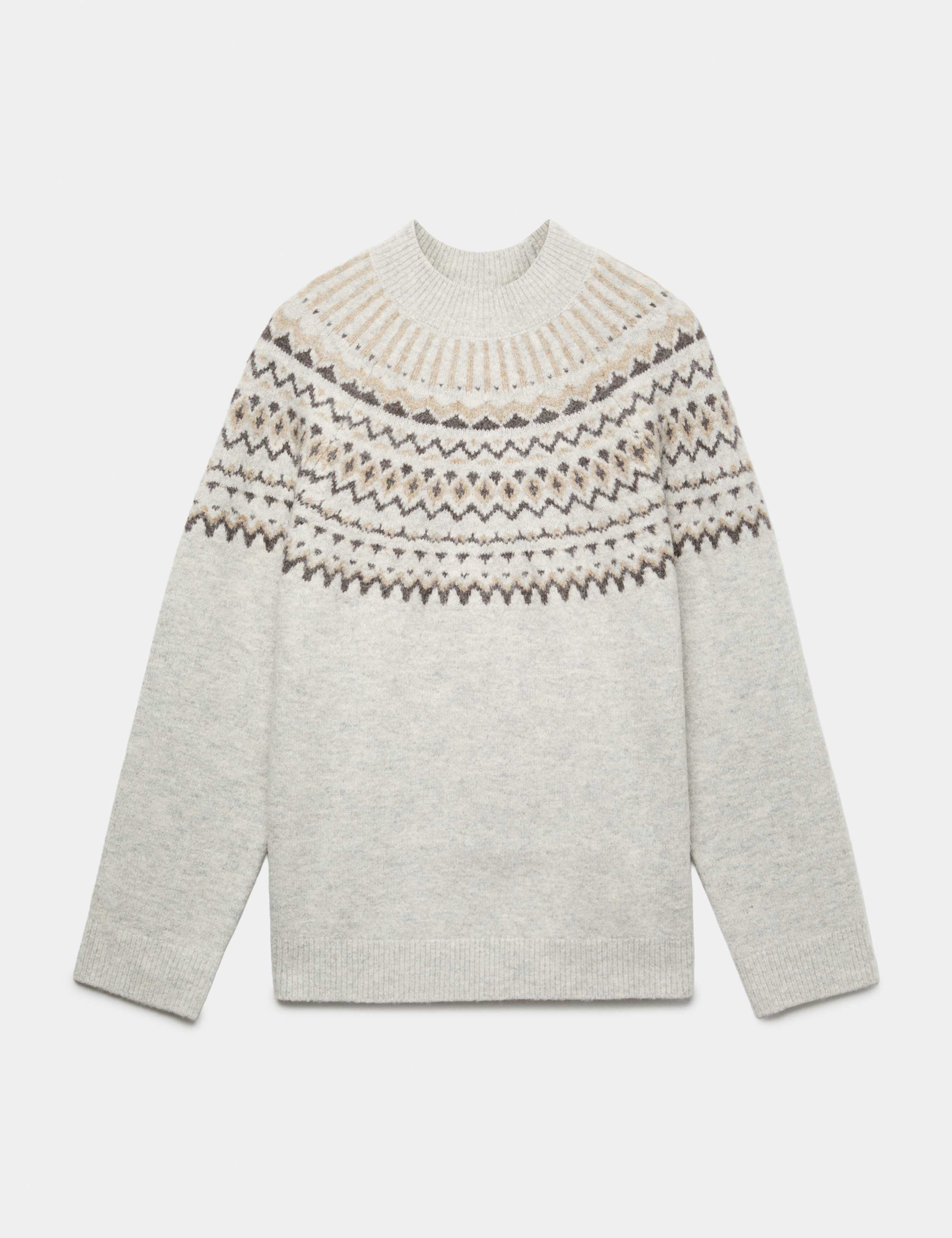 Fairisle Funnel Neck Christmas Jumper With Wool 2 of 6