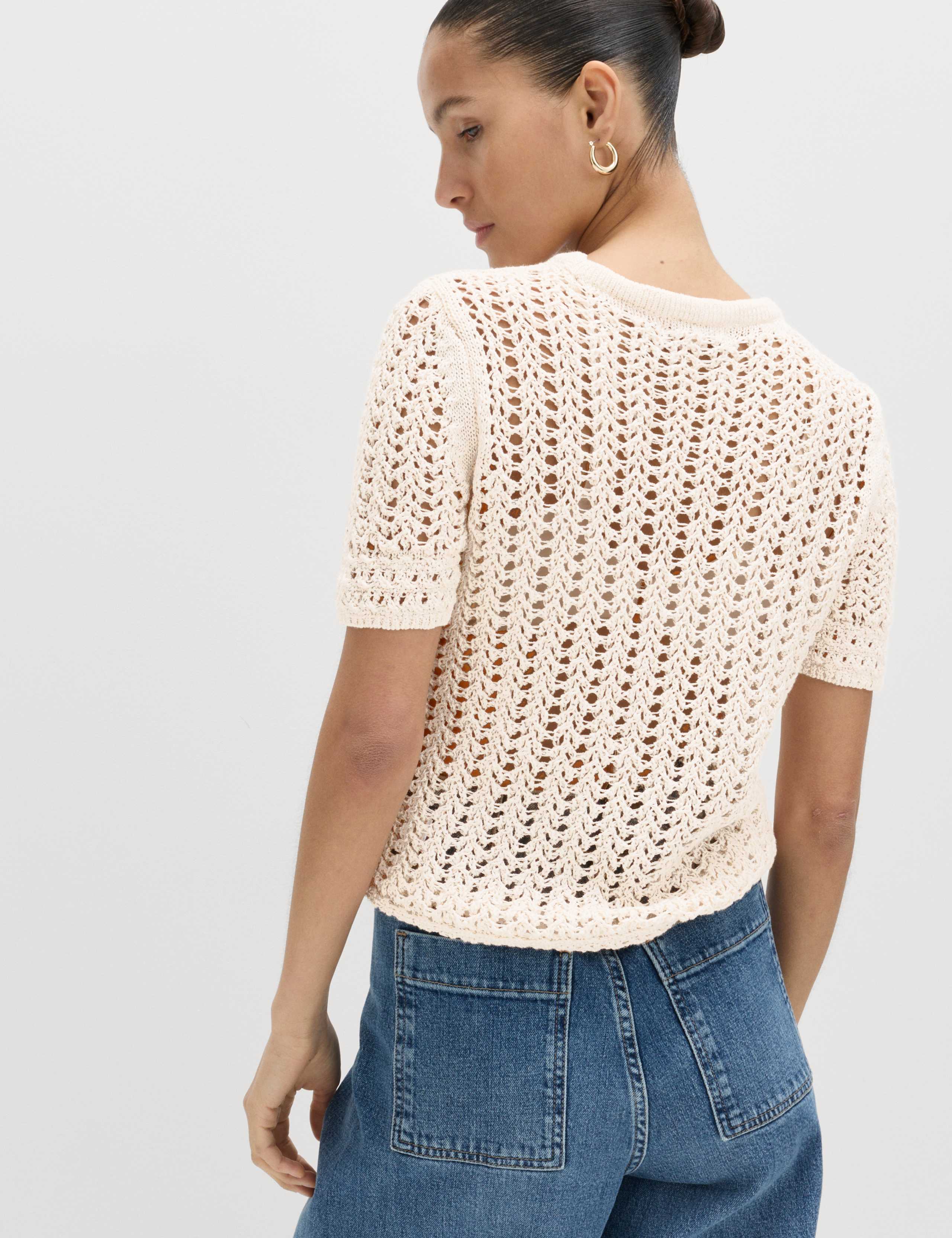Cotton Rich Textured Knitted Top 5 of 5