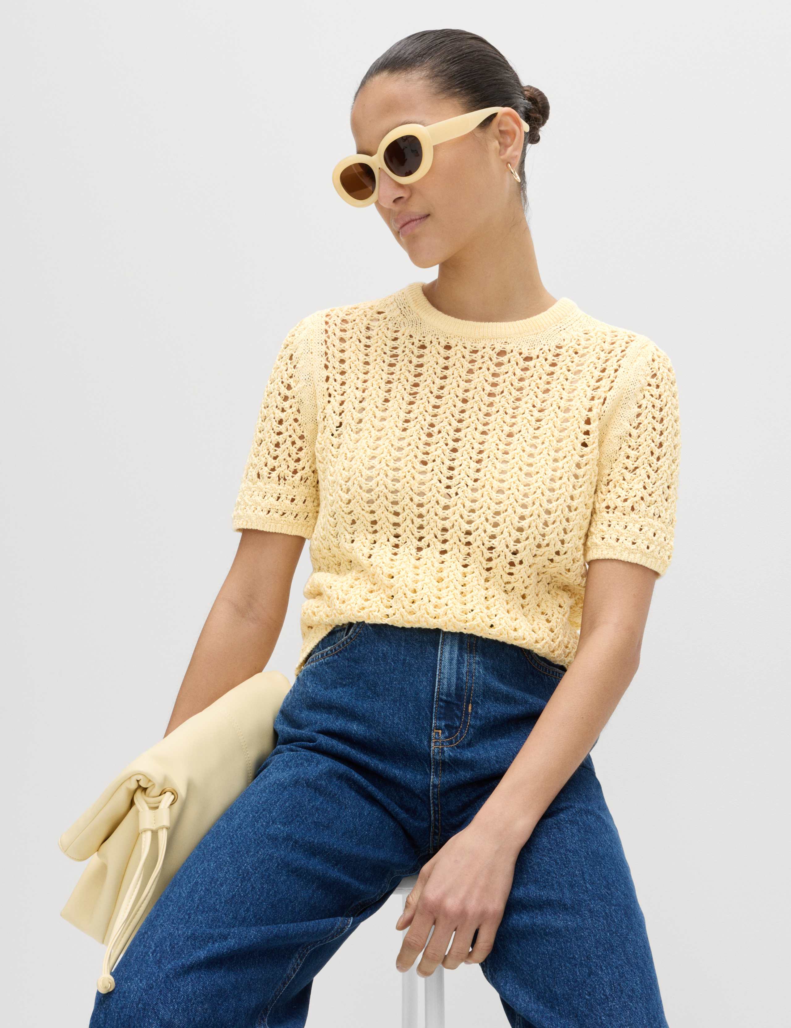 Cotton Rich Textured Knitted Top 5 of 5
