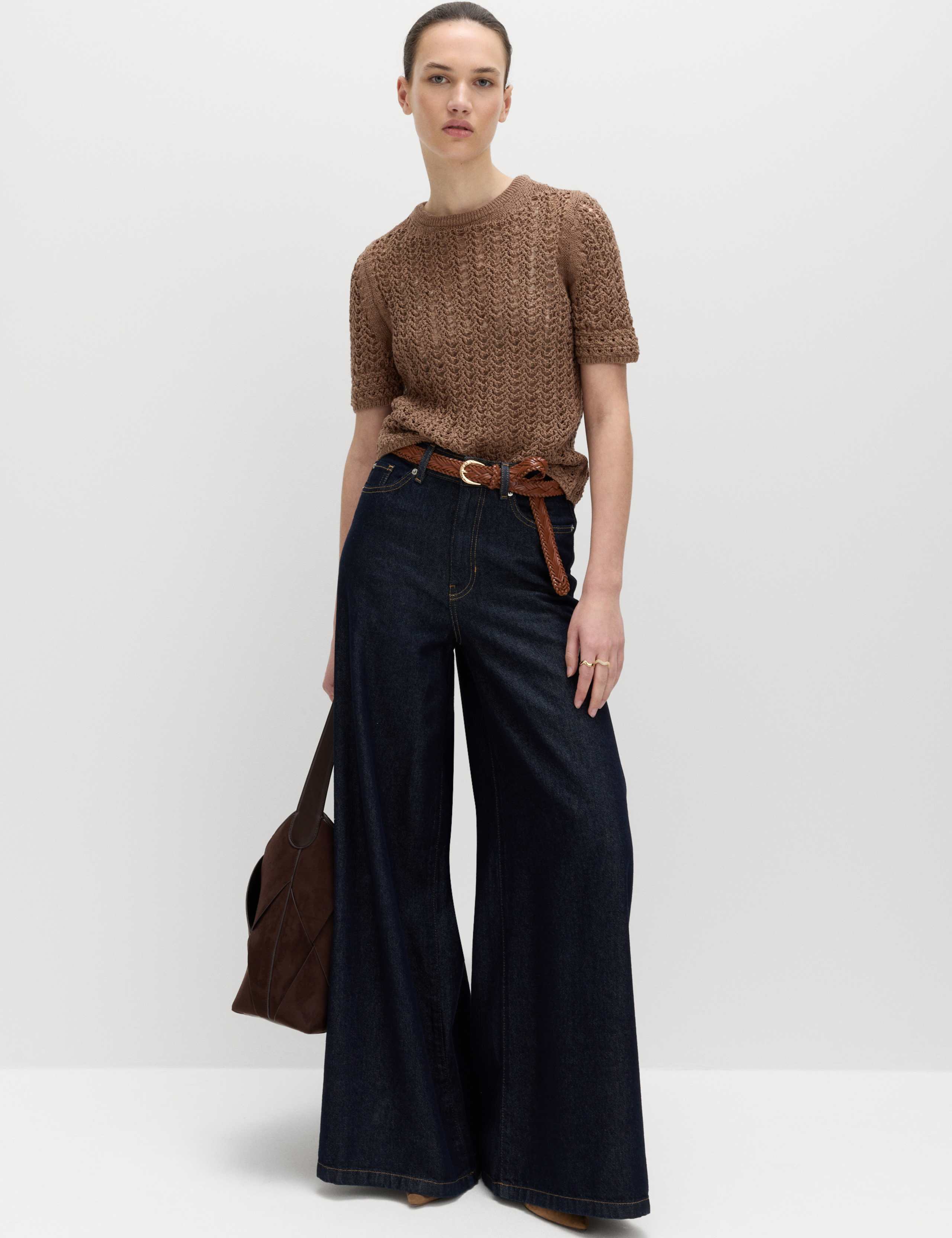 Cotton Rich Textured Knitted Top 1 of 6