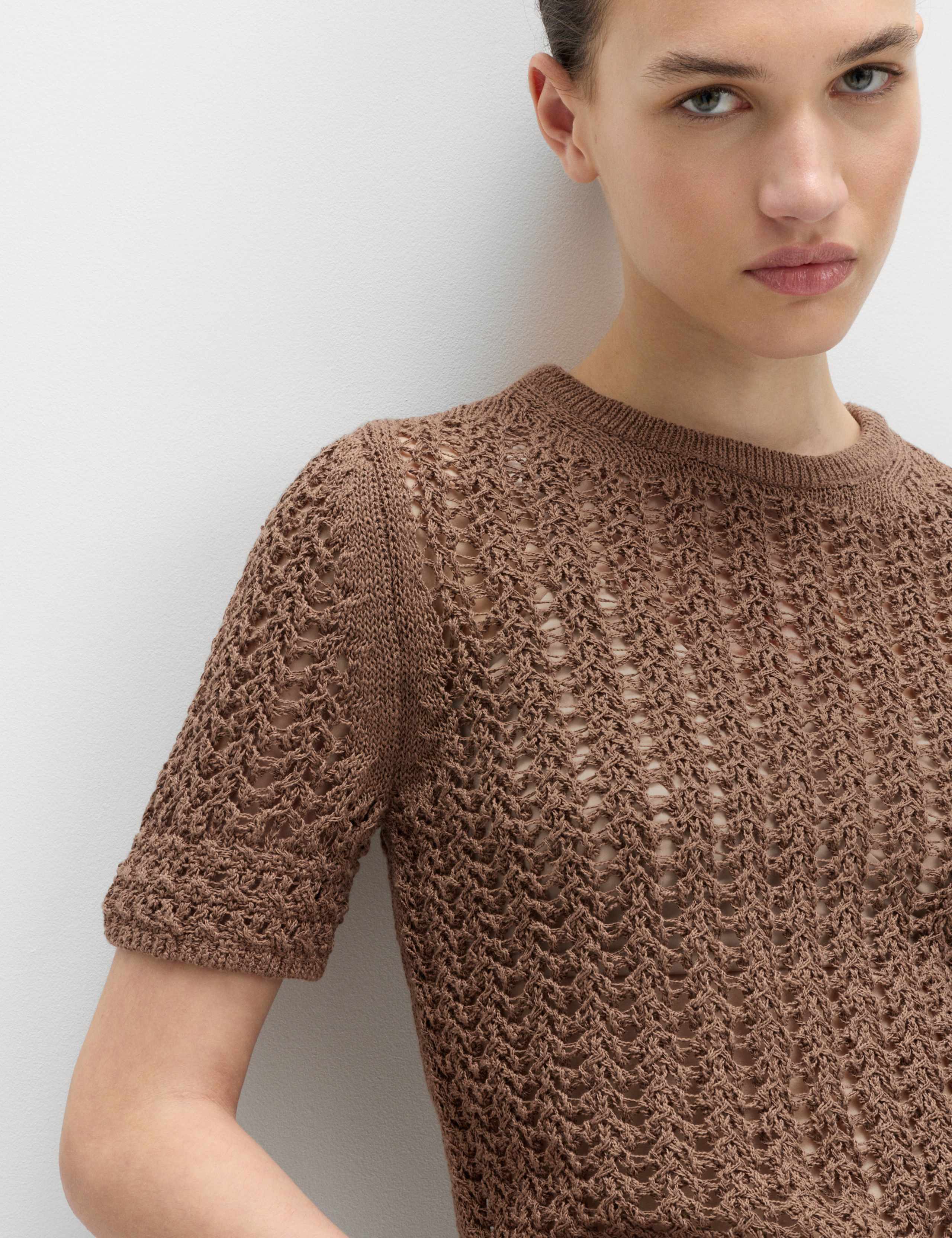Cotton Rich Textured Knitted Top 4 of 6