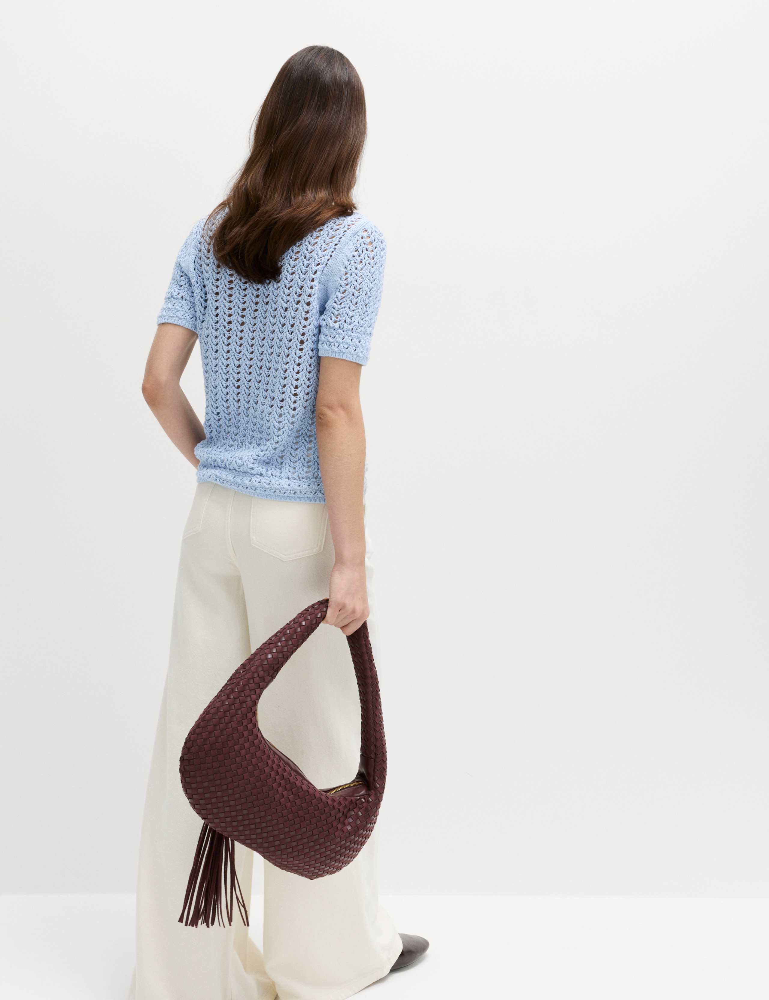 Cotton Rich Textured Knitted Top 5 of 5