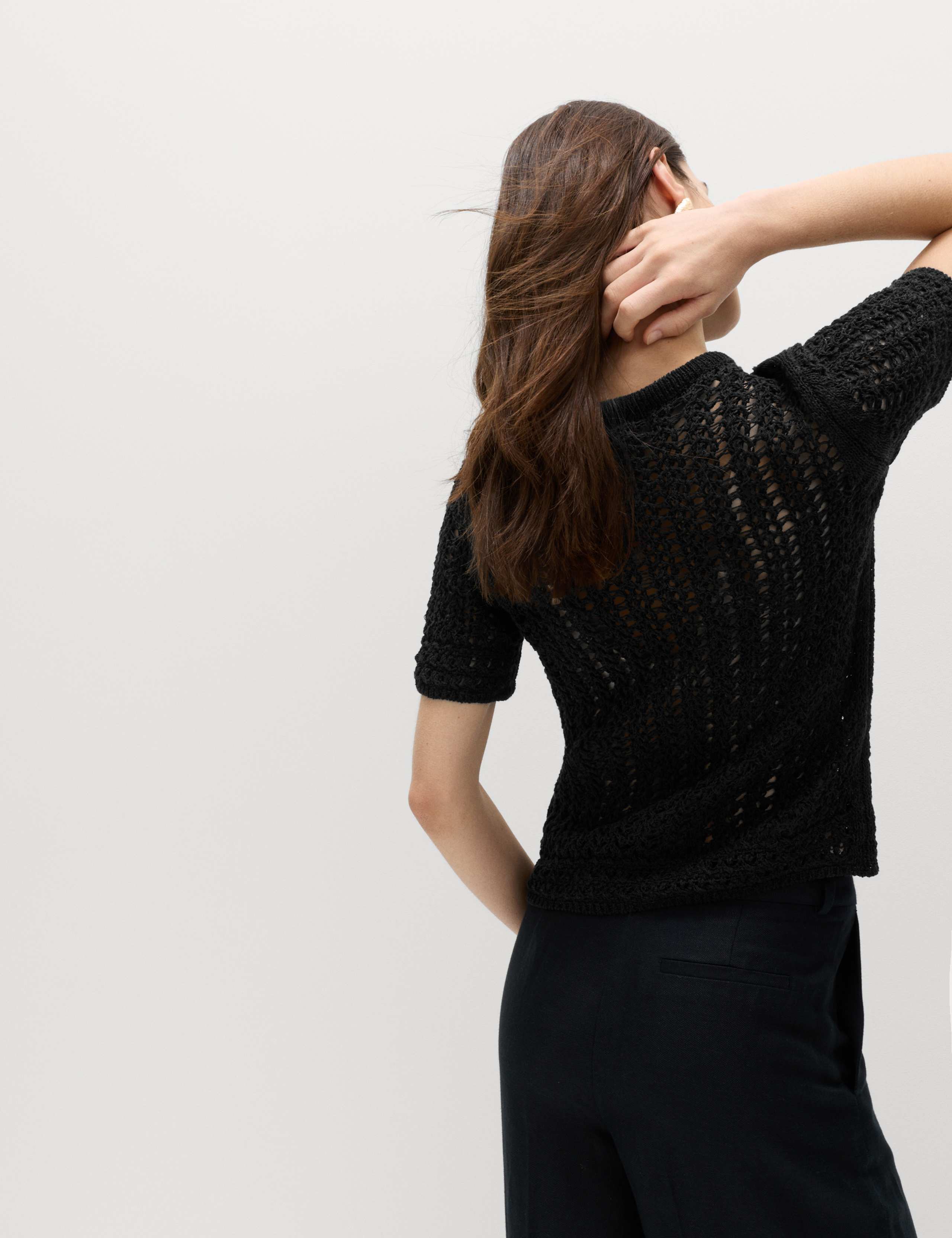 Cotton Rich Textured Knitted Top 4 of 6