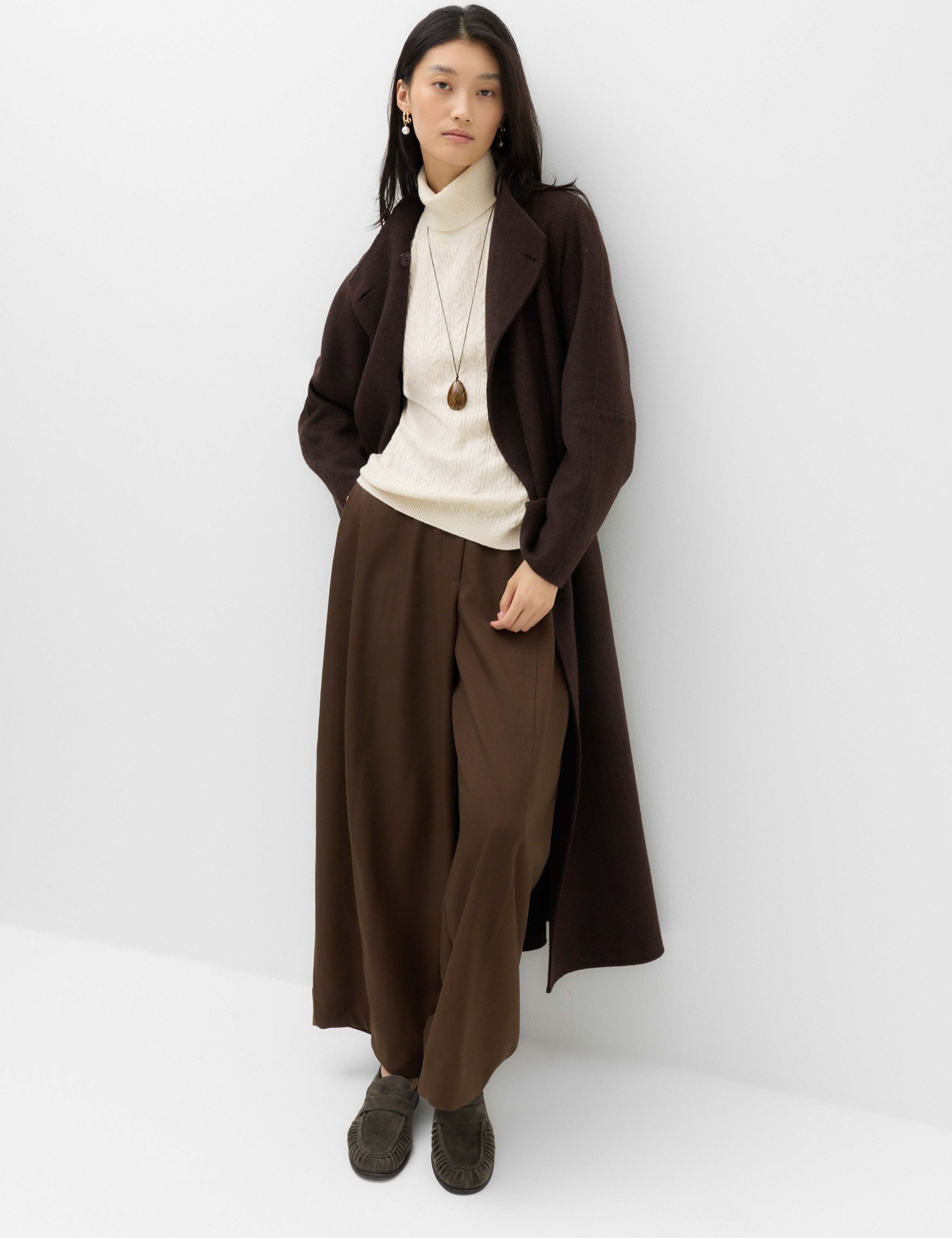 Cable Knit Roll Neck Relaxed Fit Jumper 1 of 6