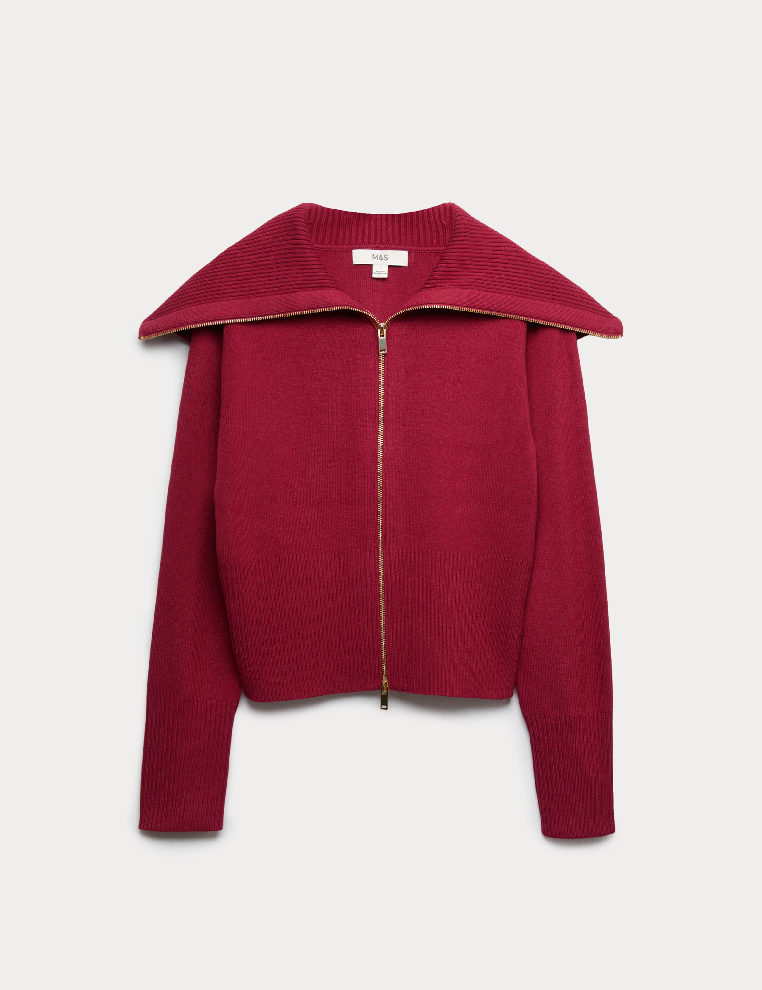 Collared Zip Up Slim Fit Knitted Jacket 2 of 4