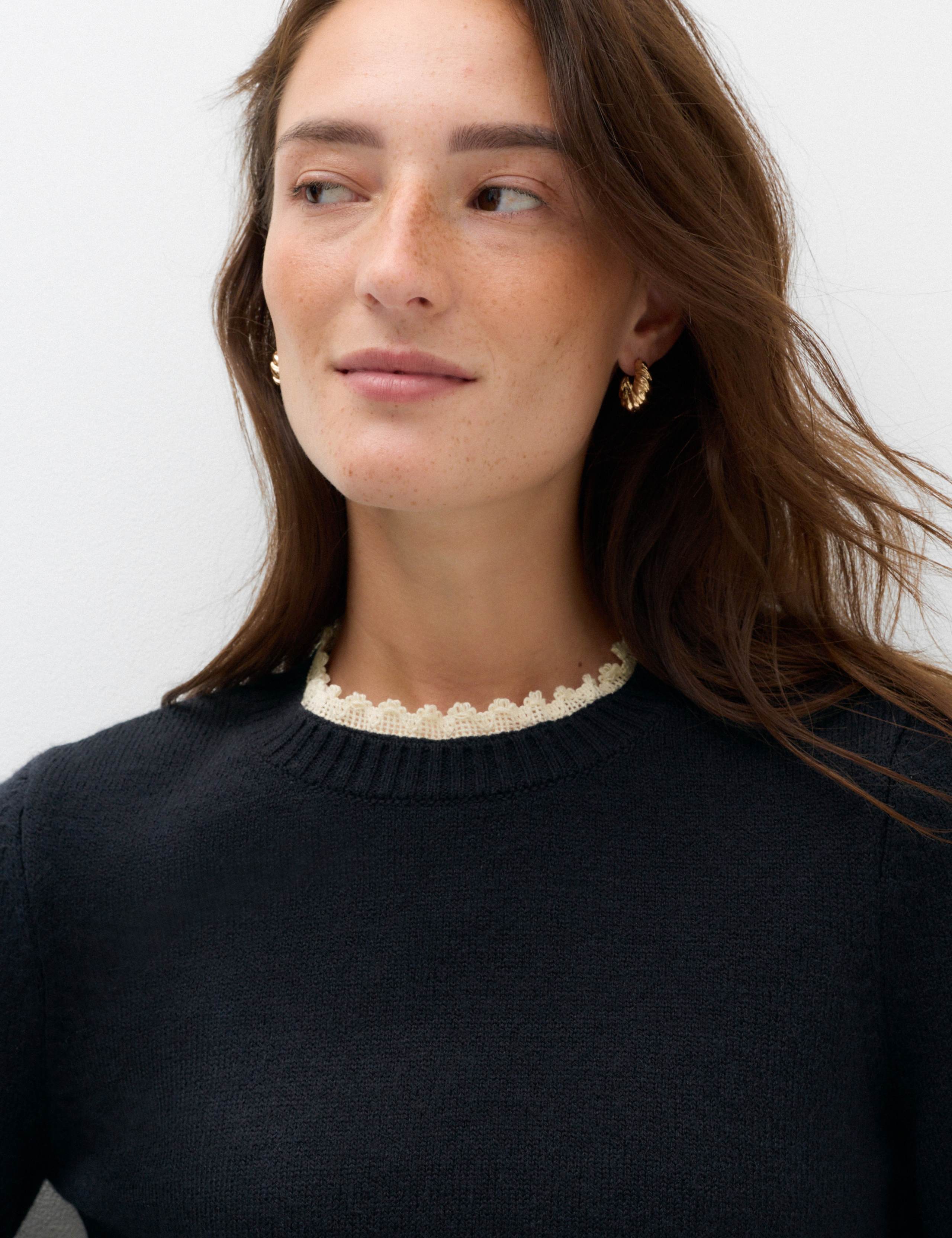 Lace Detail Crew Neck Jumper 3 of 5