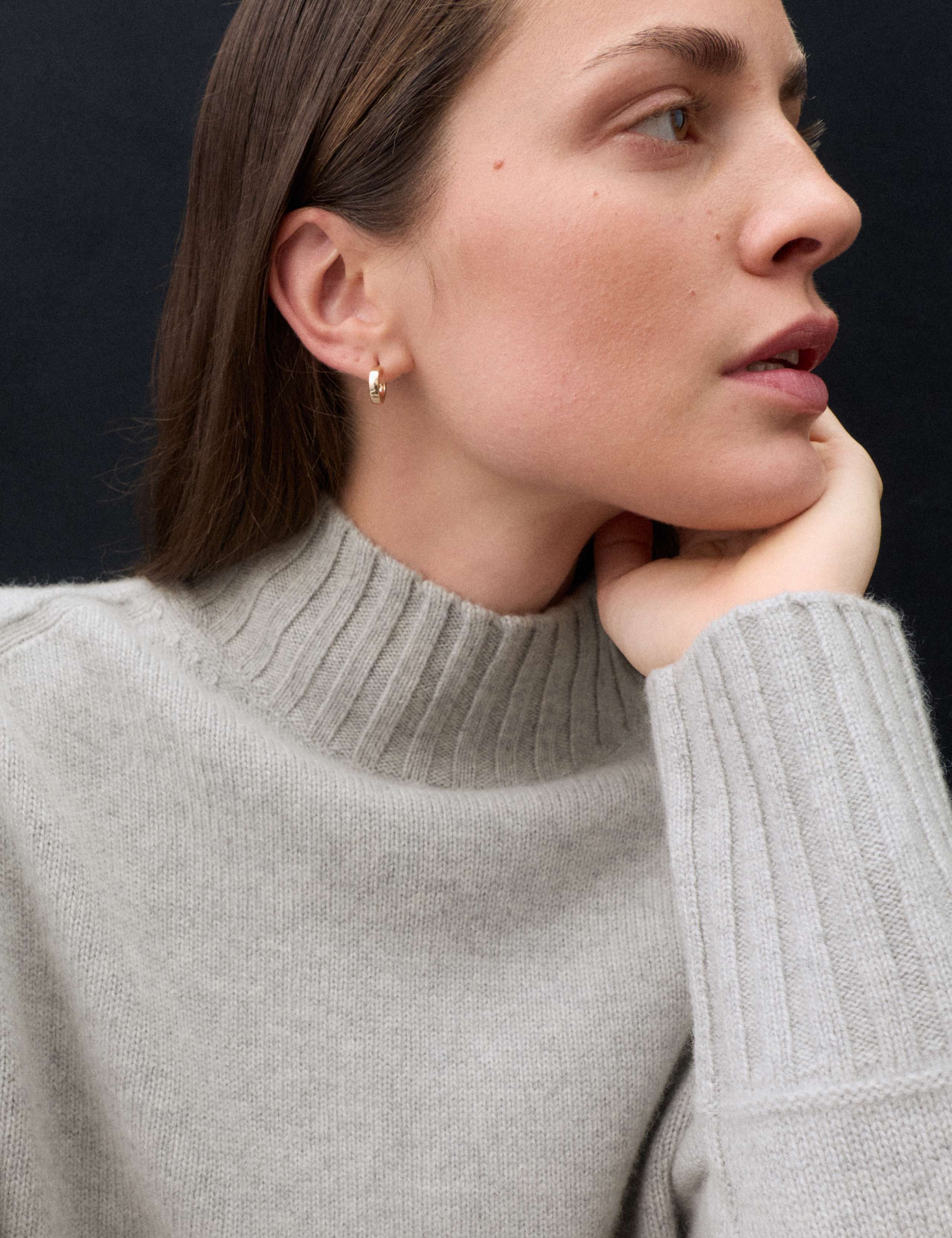 Pure Cashmere Funnel Neck Relaxed Jumper 6 of 6