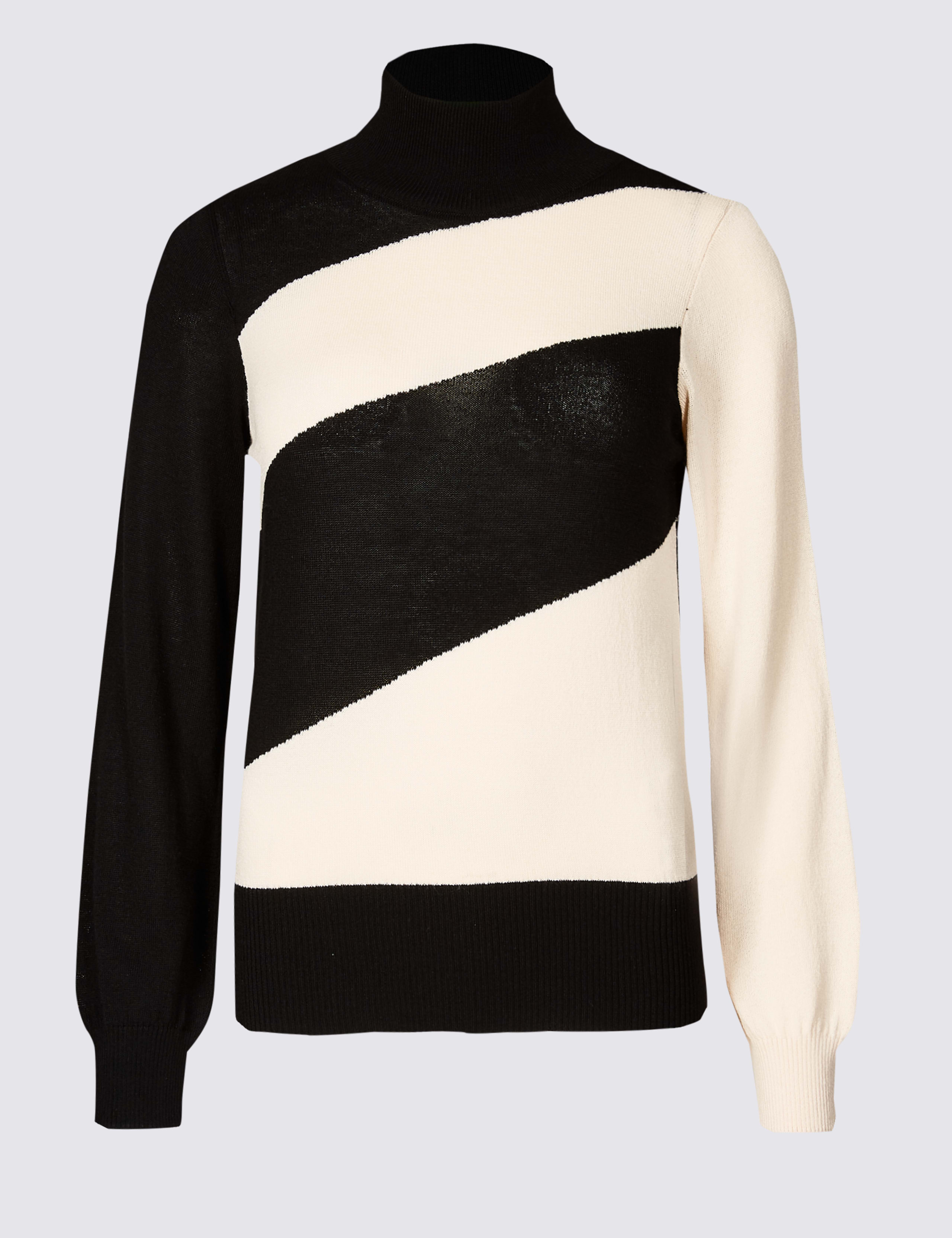 Colour Block Funnel Neck Jumper 1 of 1