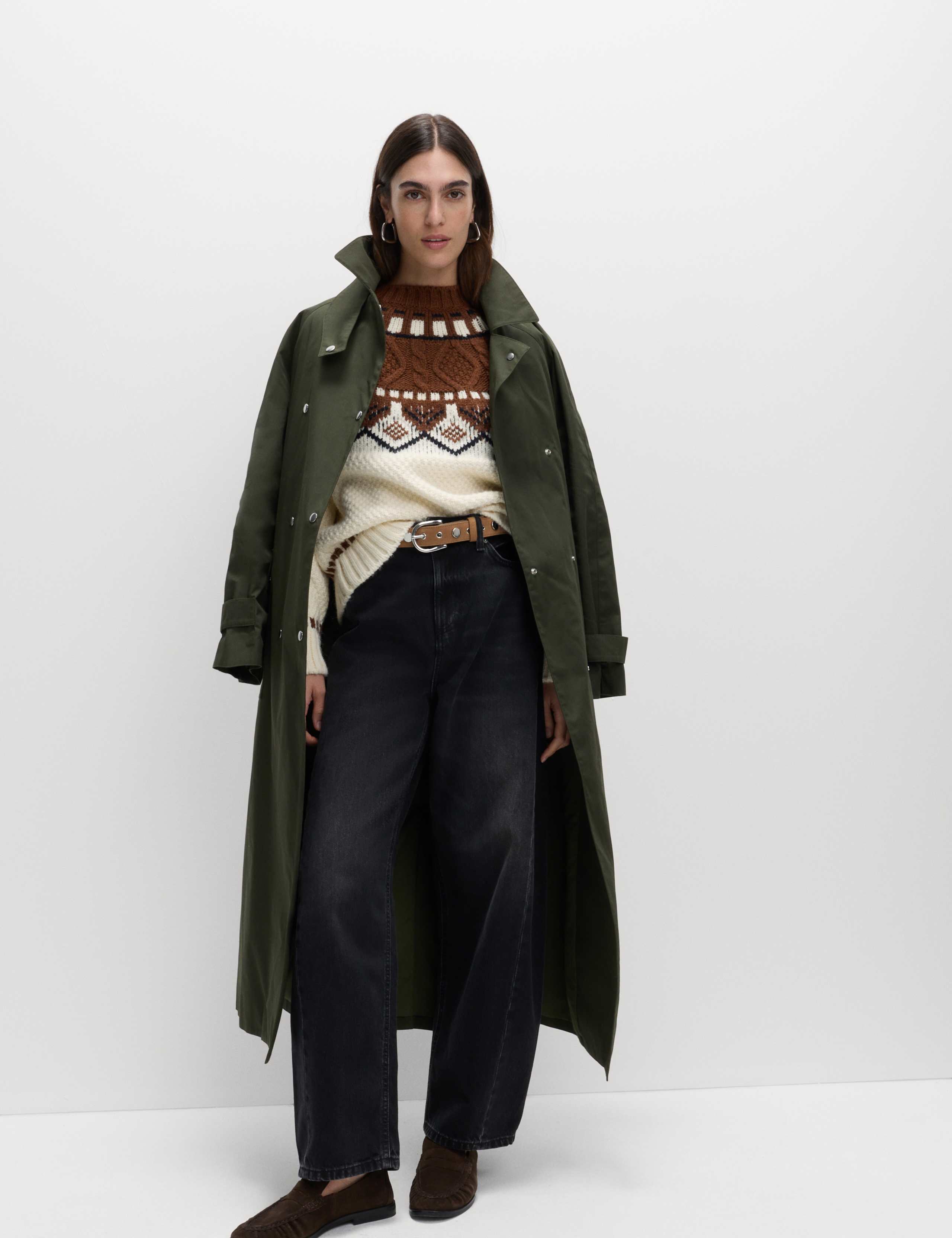 Fair Isle Cable Knit Crew Neck Jumper 2 of 5