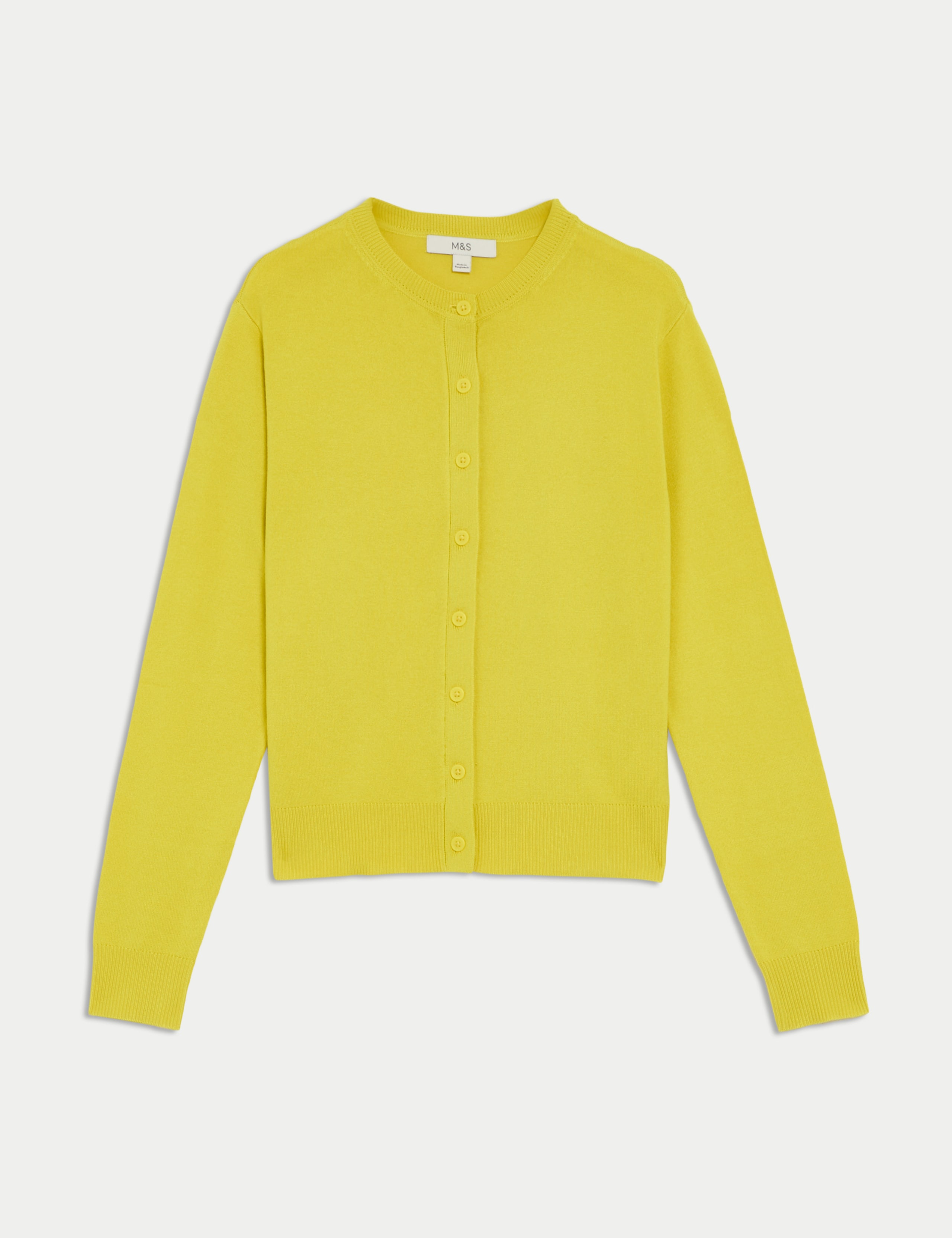 Crew Neck Button Front Cardigan 2 of 6