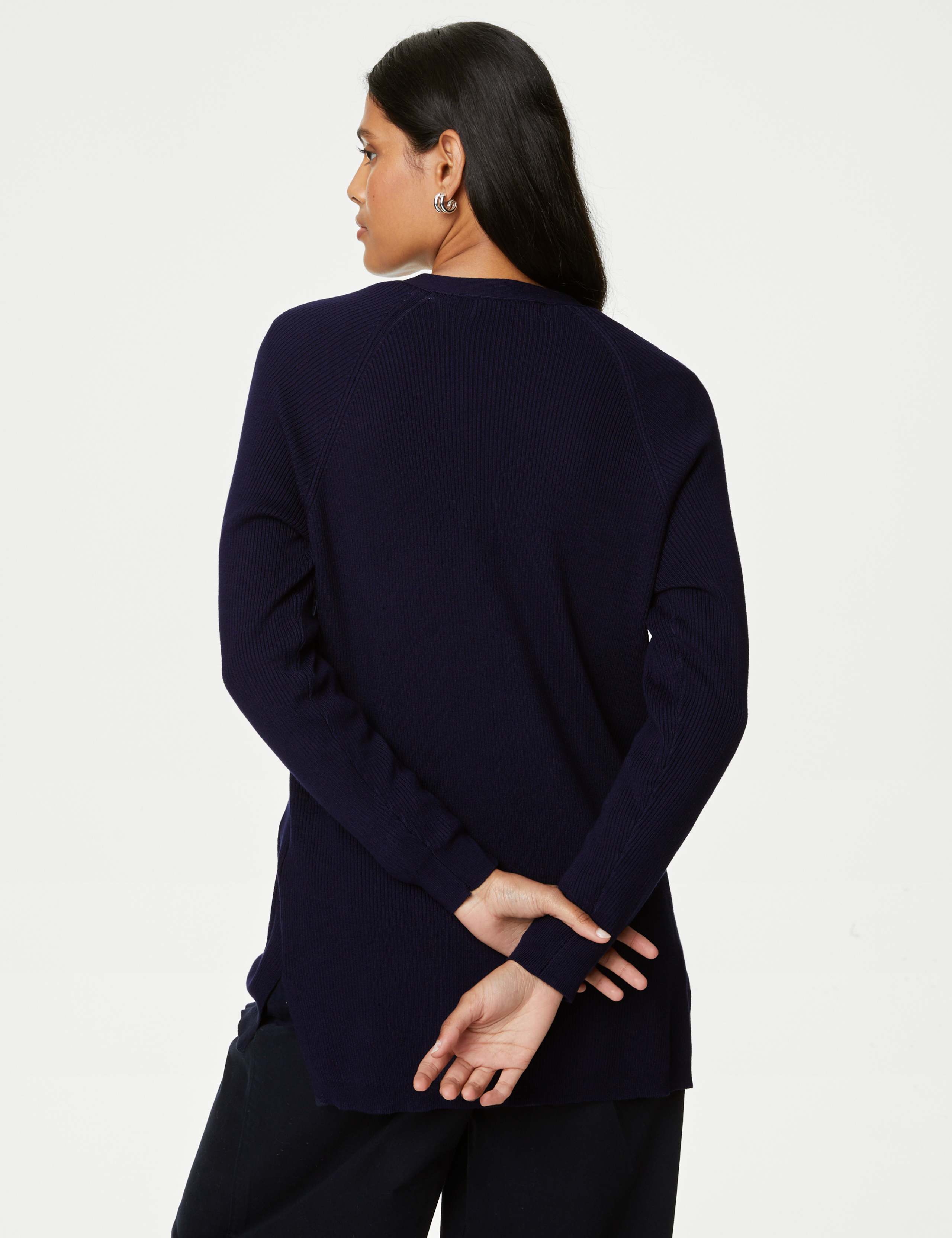 Ribbed Edge to Edge Longline Cardigan 5 of 6