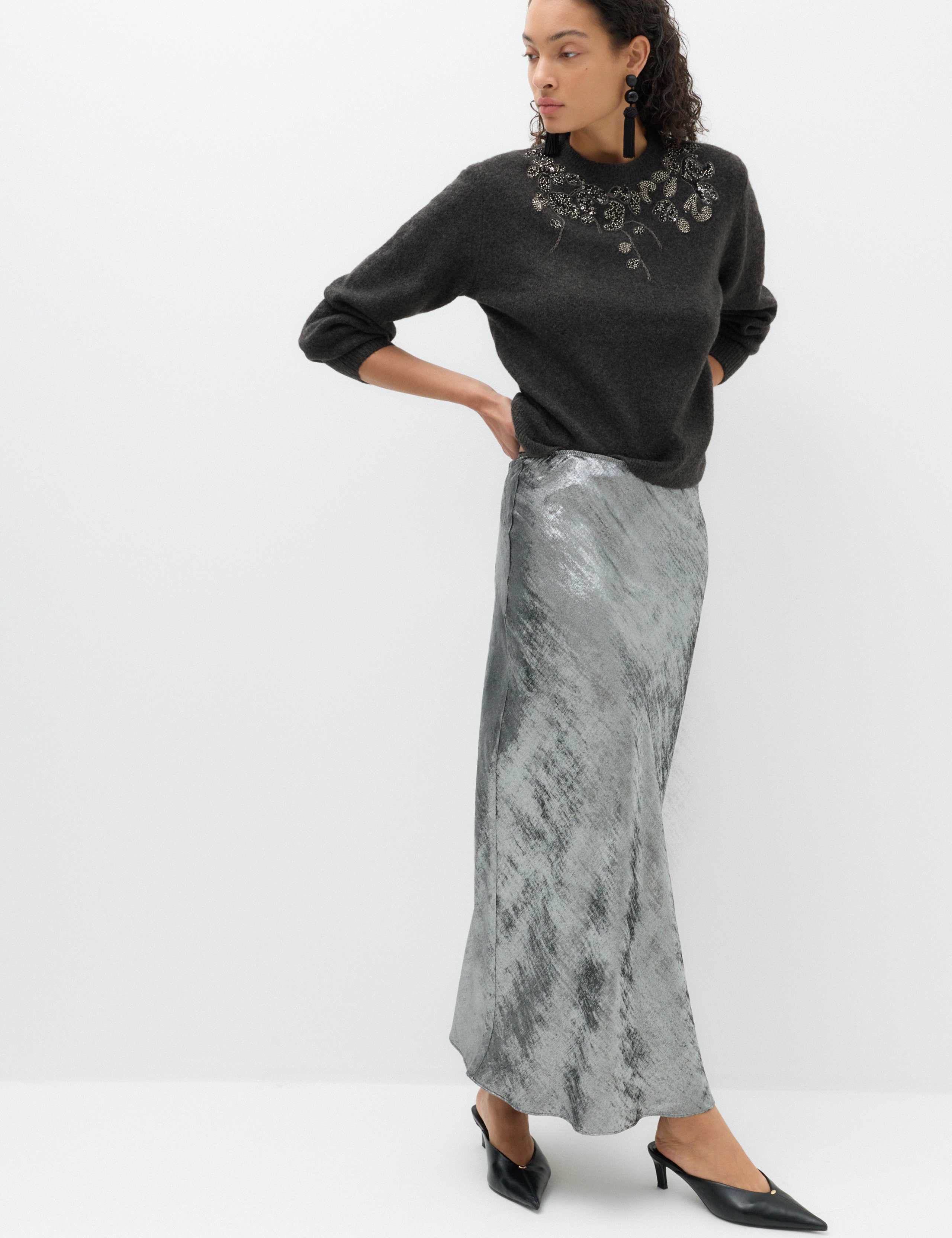 Embellished Crew Neck Jumper with Wool 5 of 6