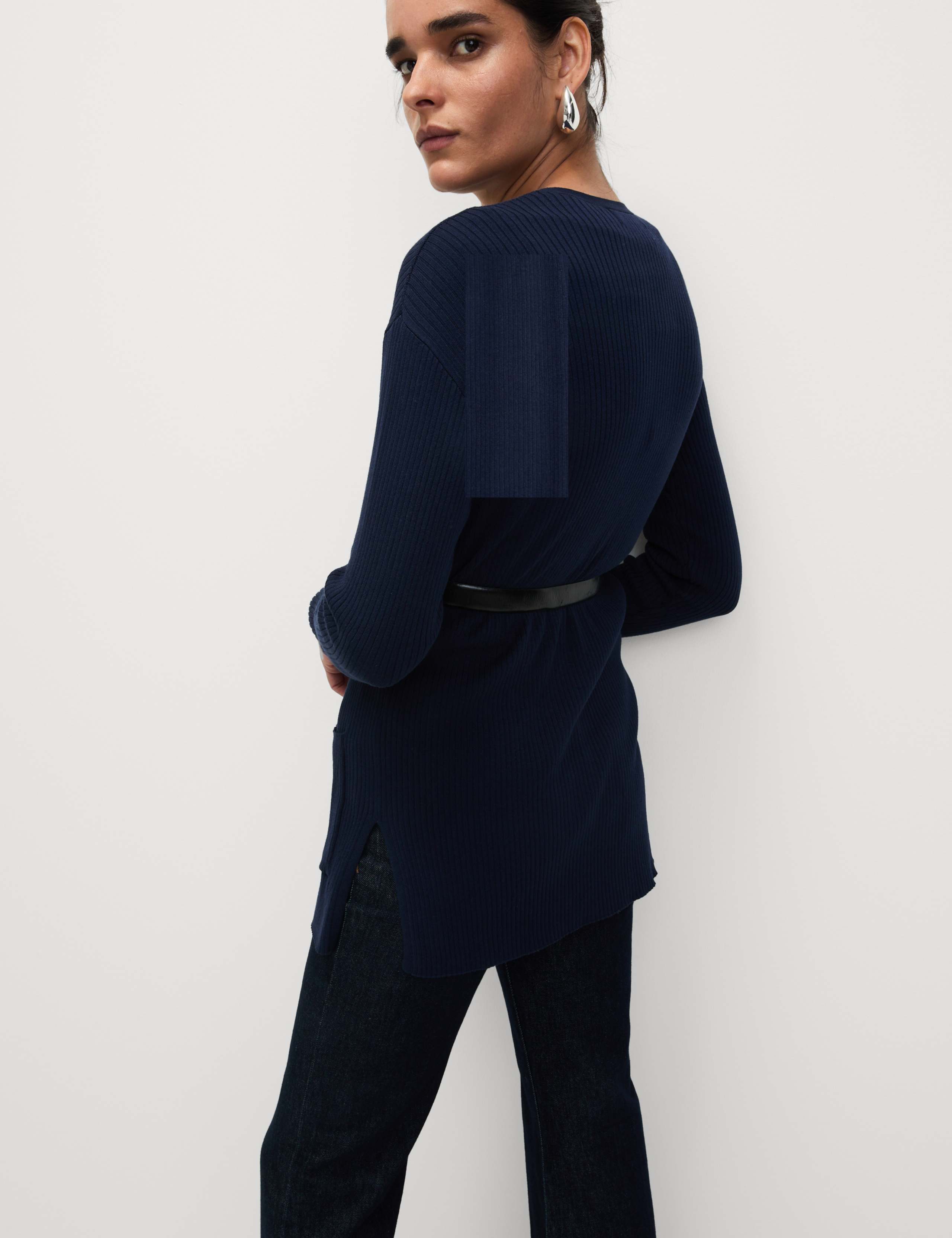 Ribbed Edge to Edge Longline Cardigan 3 of 8