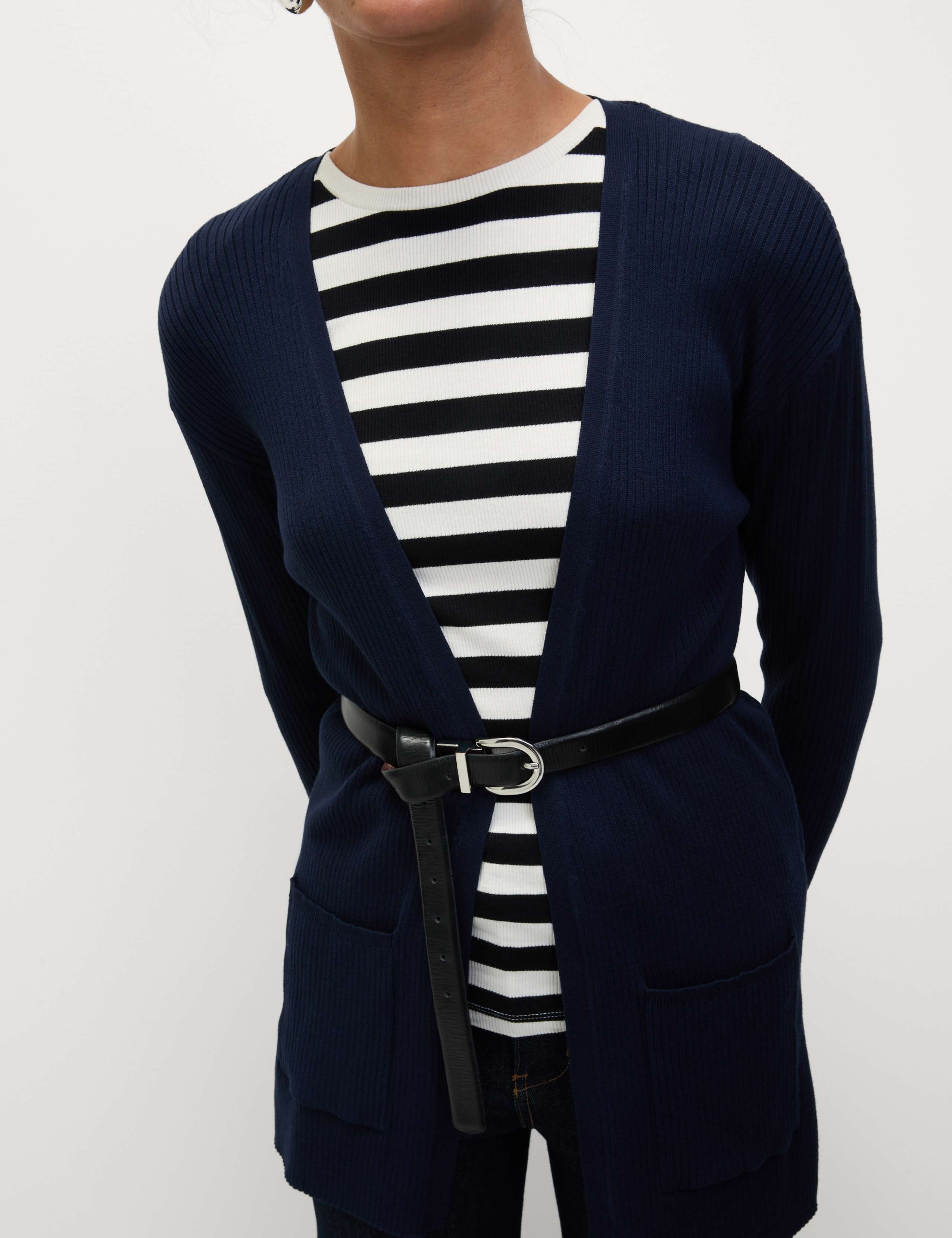 Ribbed Edge to Edge Longline Cardigan 5 of 8