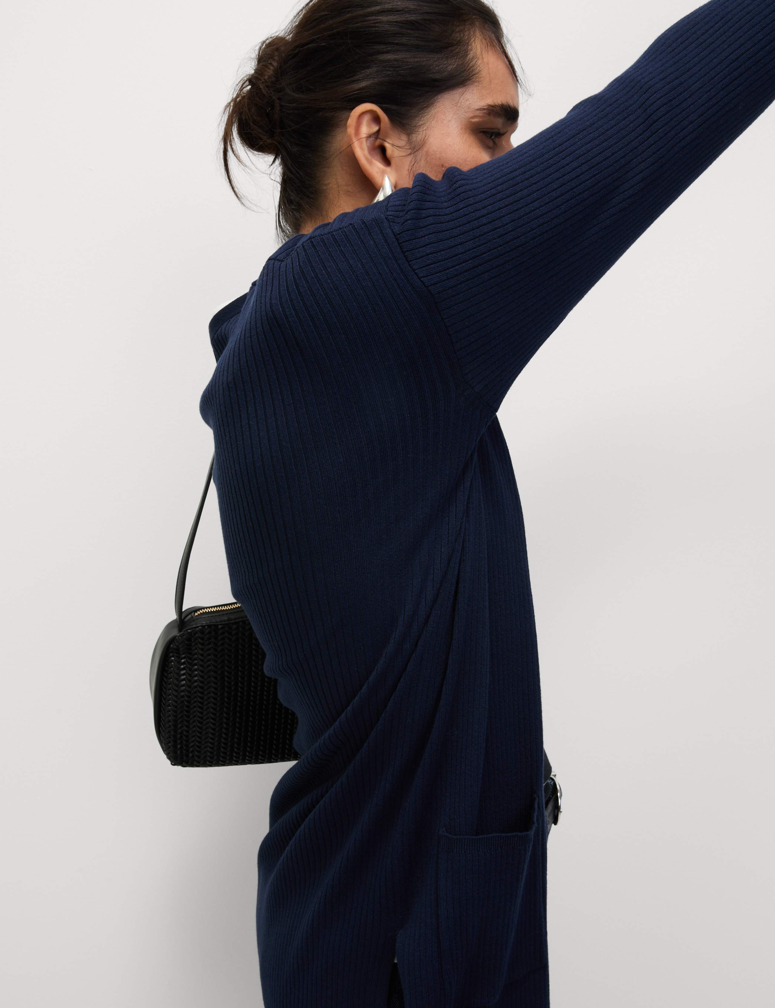 Ribbed Edge to Edge Longline Cardigan 6 of 8