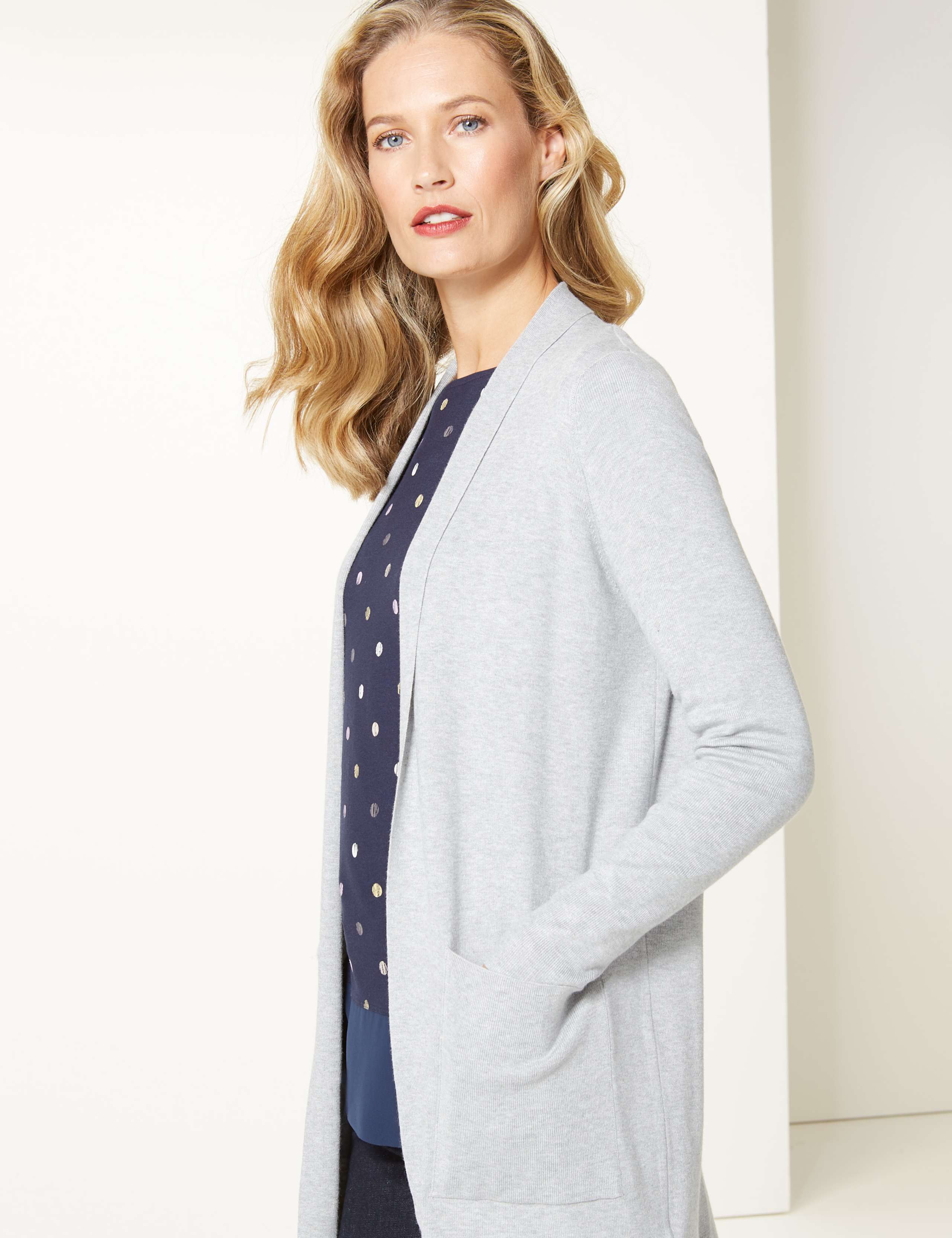 Open Front Pocket Longline Cardigan 3 of 3