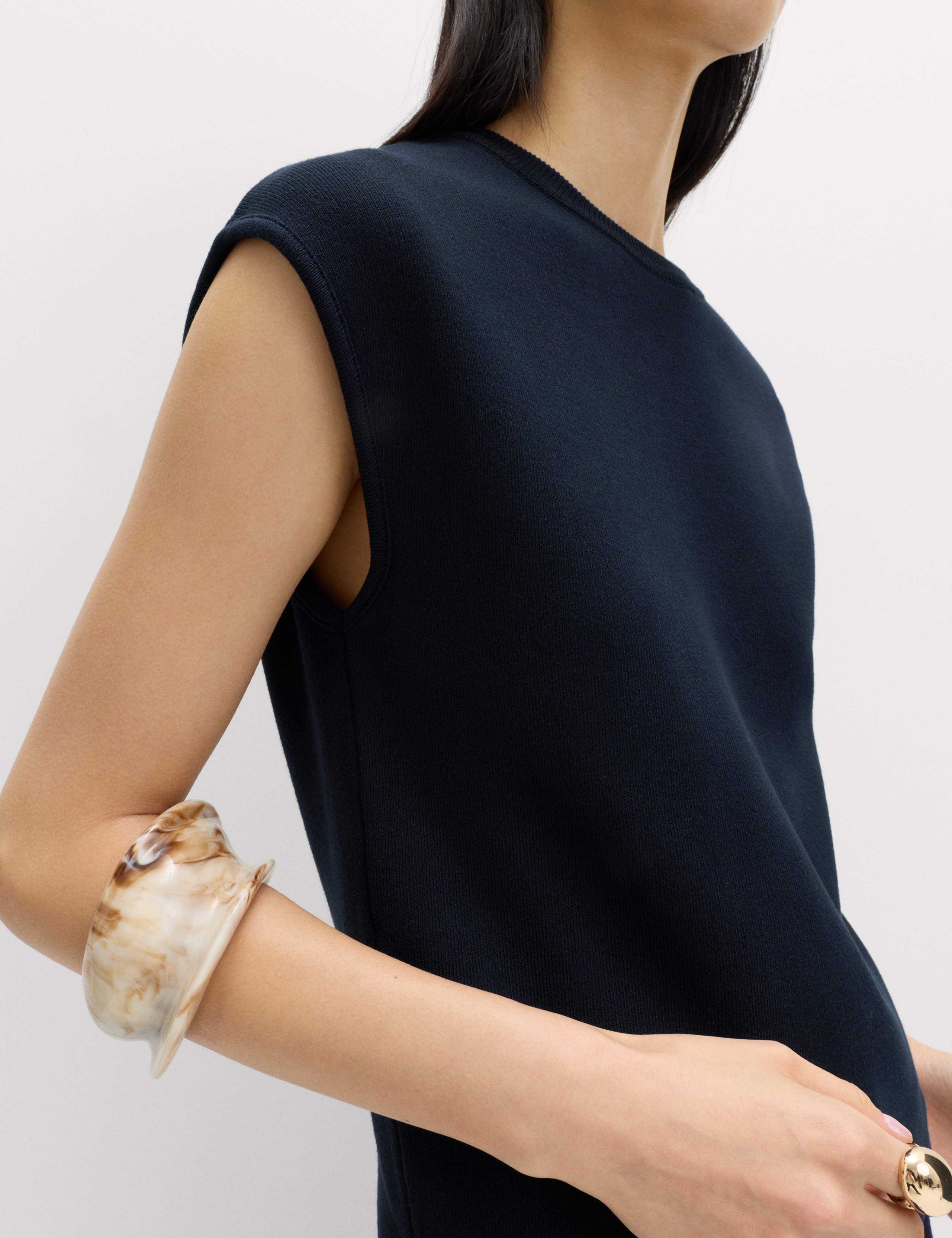 Crew Neck Knitted Vest 1 of 5