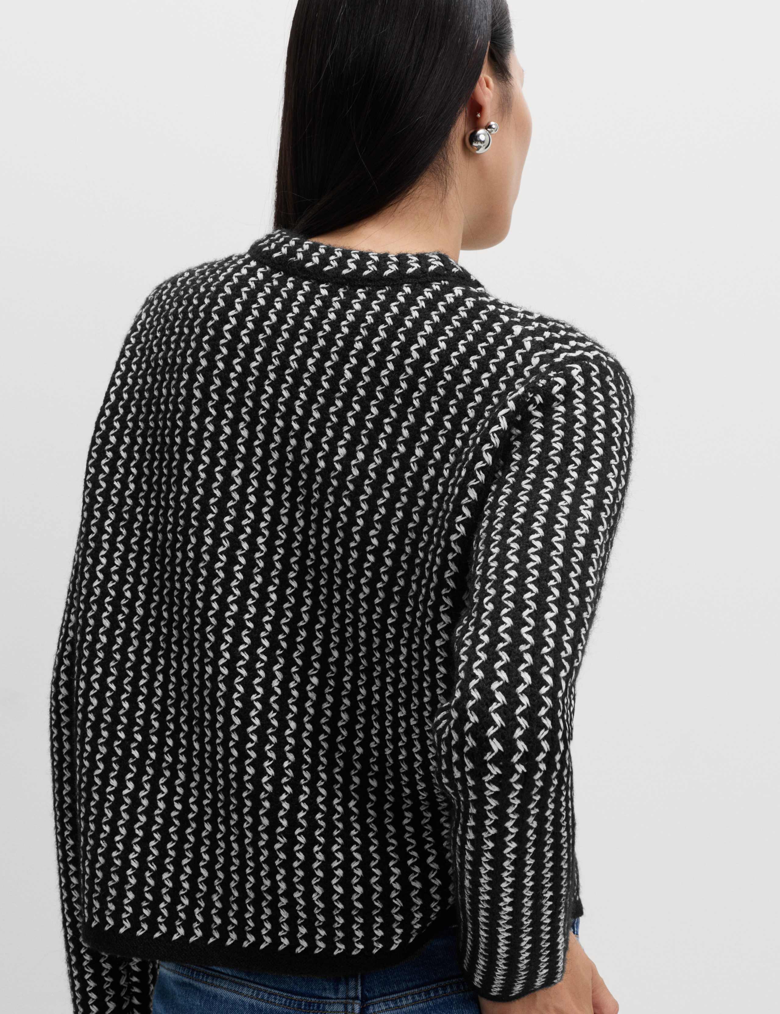 Textured Crew Neck Cropped Jumper With Wool 5 of 5