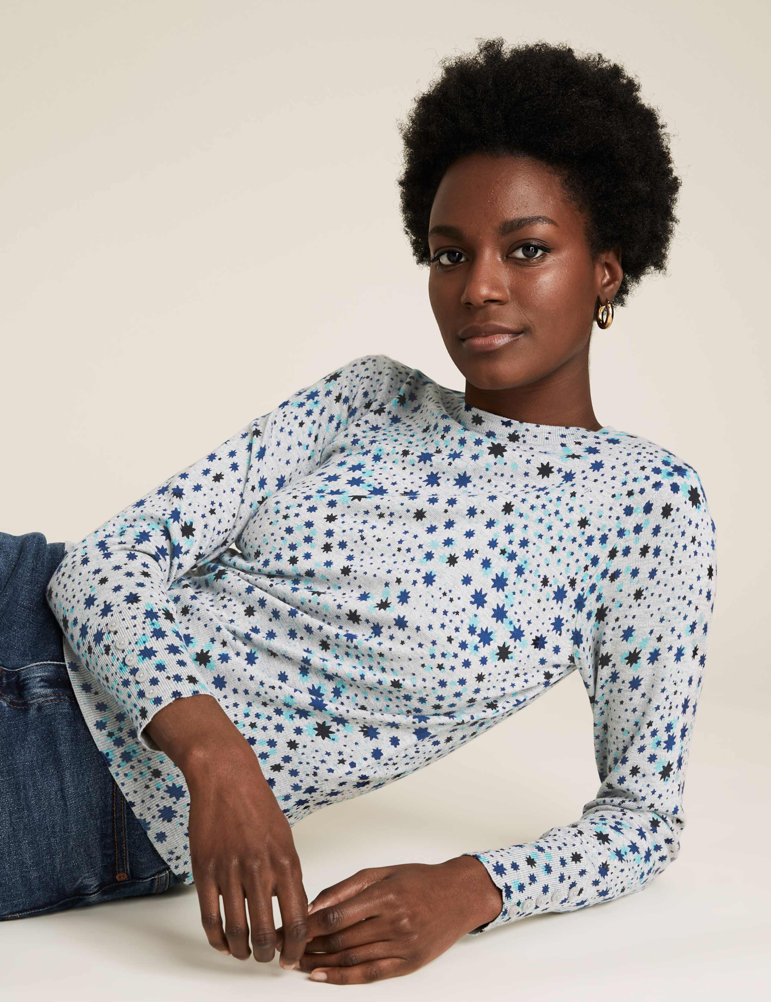 Star Print Crew Neck Jumper 3 of 5