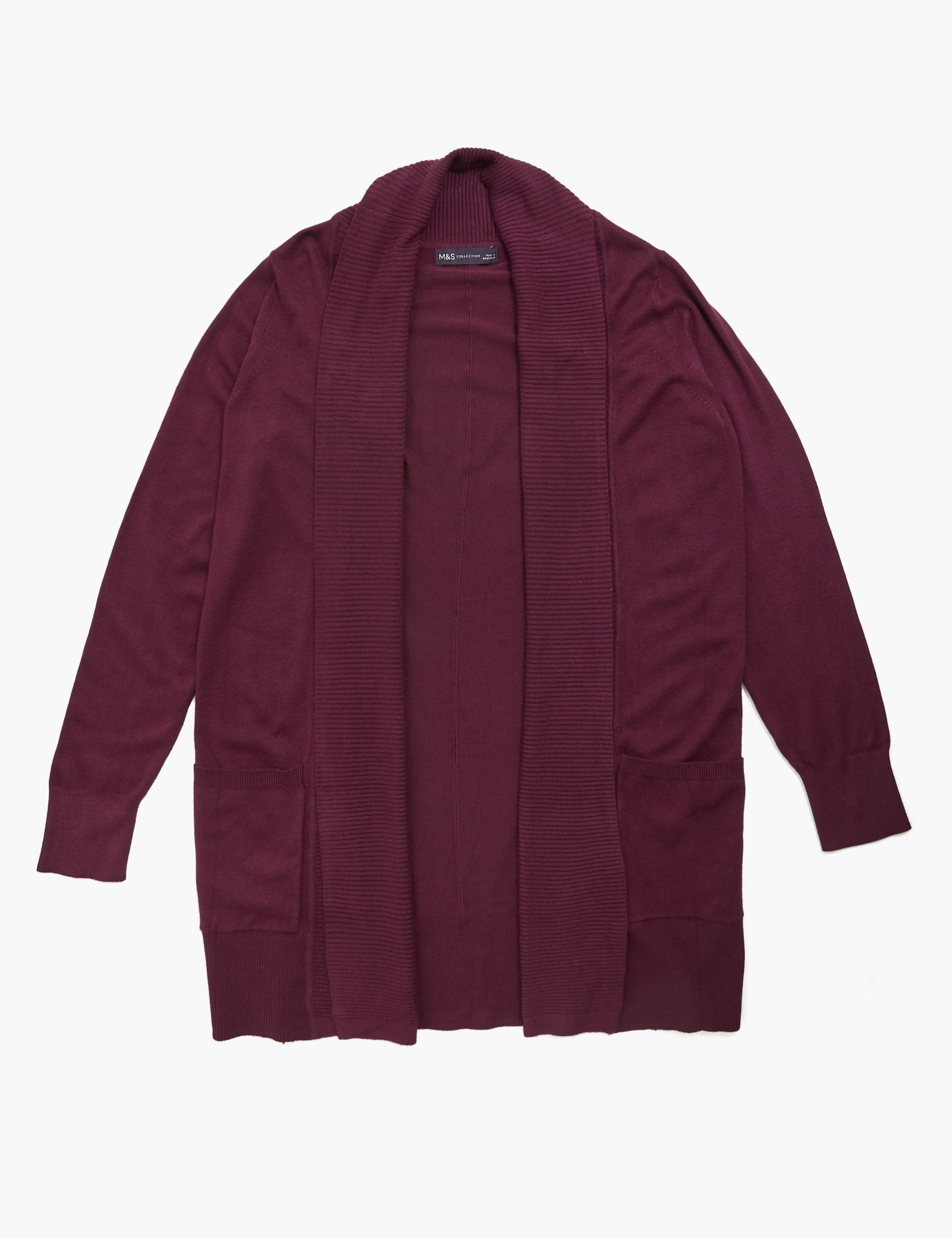 Folded Collar Longline Cardigan 2 of 5