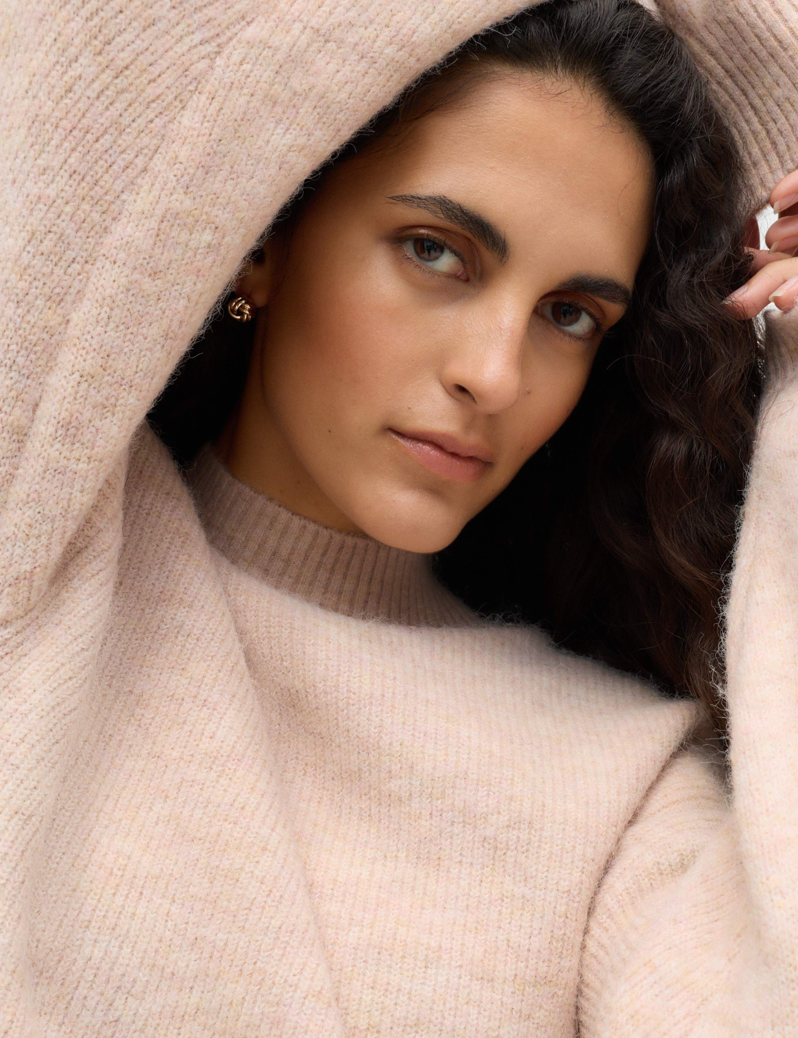 Crew Neck Drop Sleeve Relaxed Fit Jumper With Wool 3 of 6