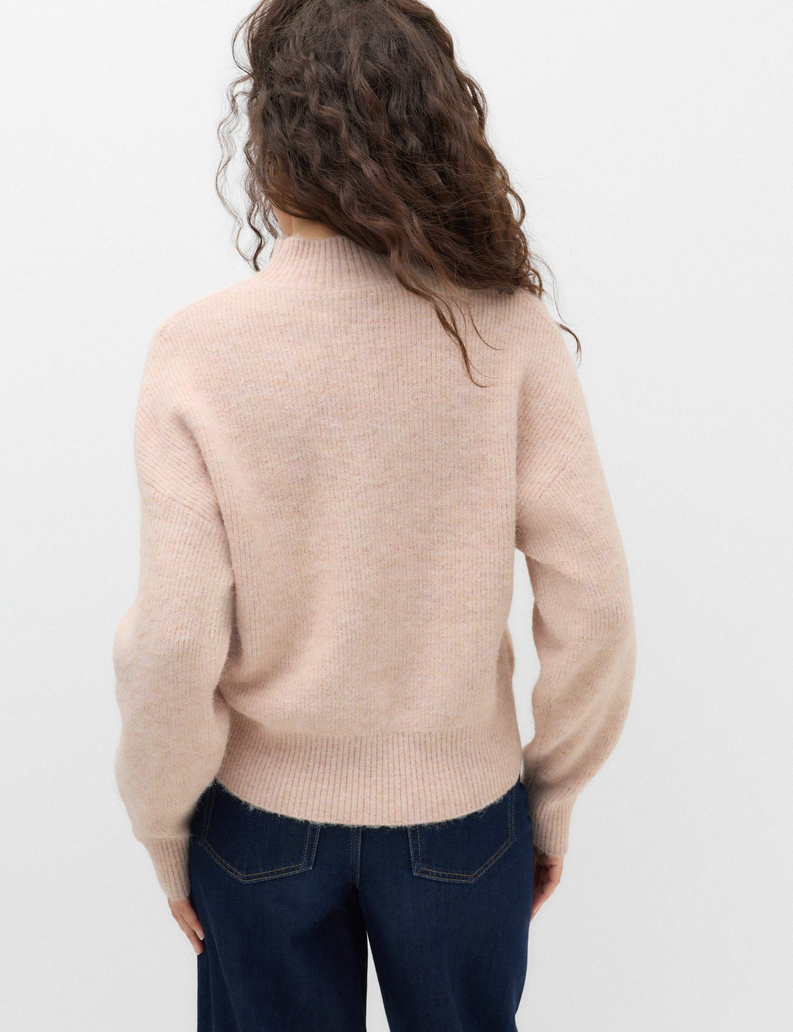 Crew Neck Drop Sleeve Relaxed Fit Jumper With Wool 4 of 6