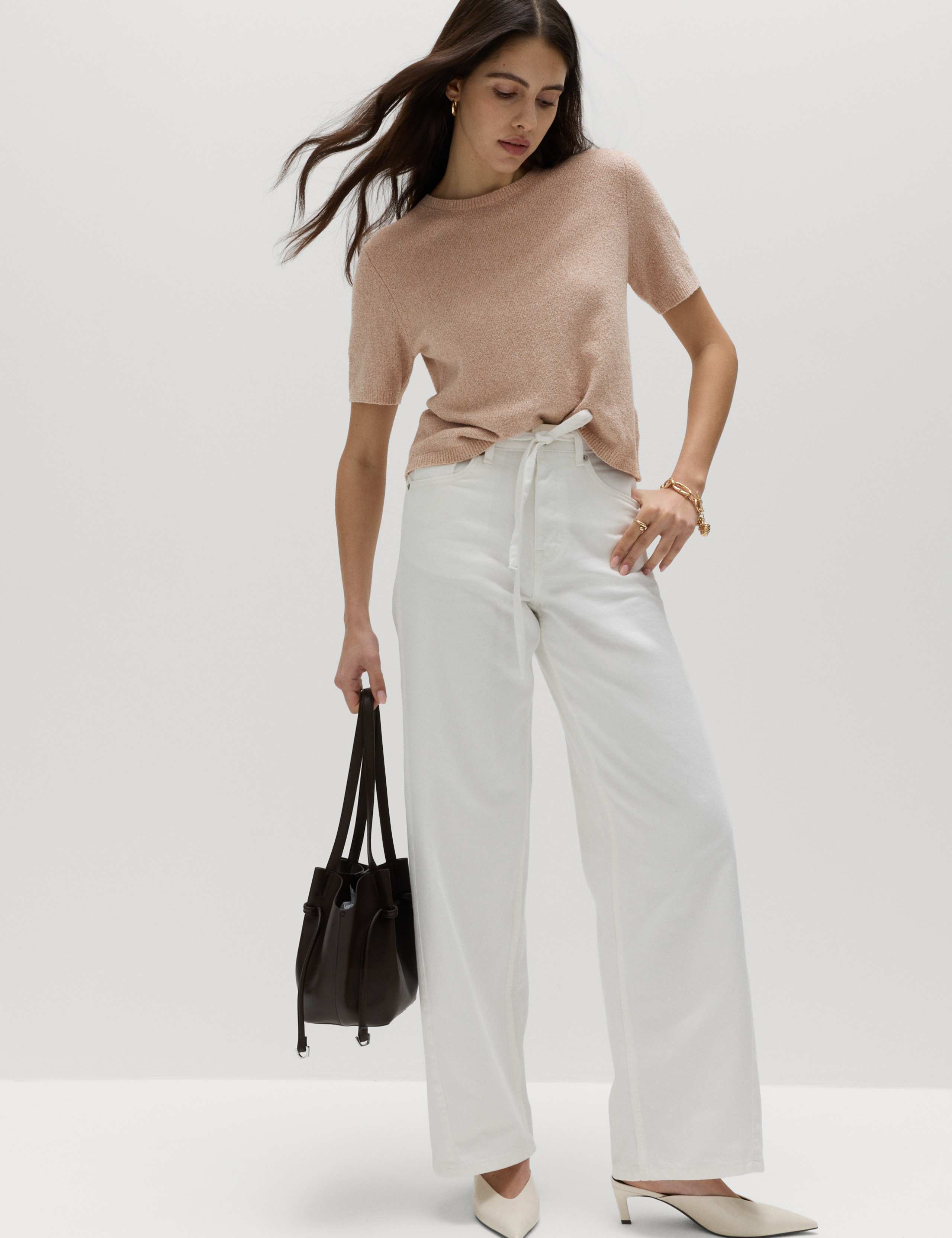 Cotton Rich Boucle Slim Fit Knitted Top 7 of 7