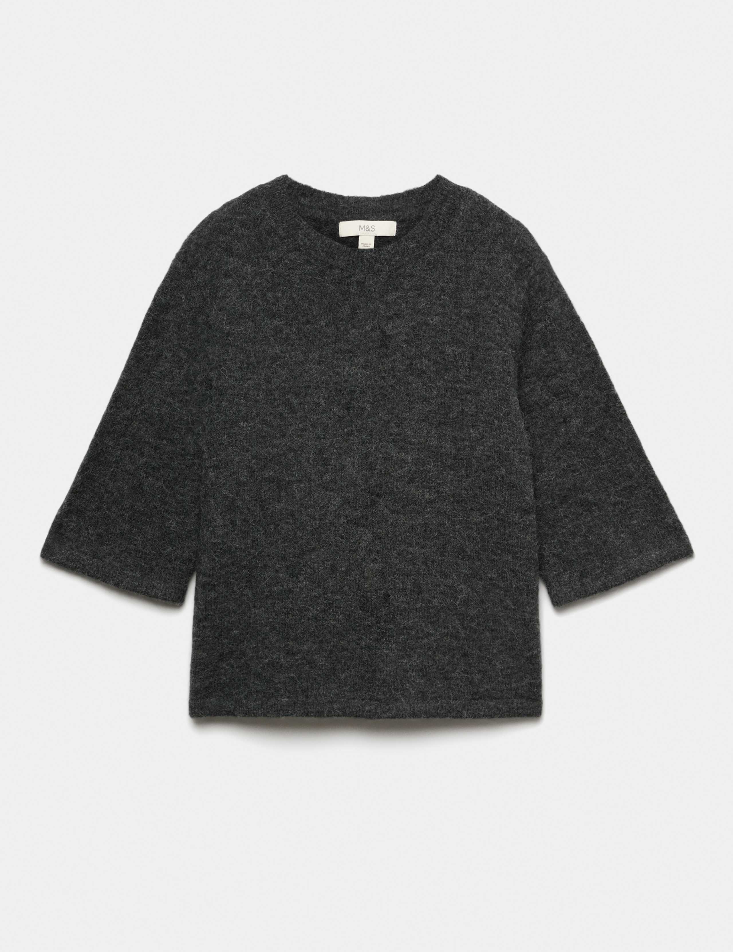 Wool Alpaca Blend Relaxed Knitted Top 2 of 5