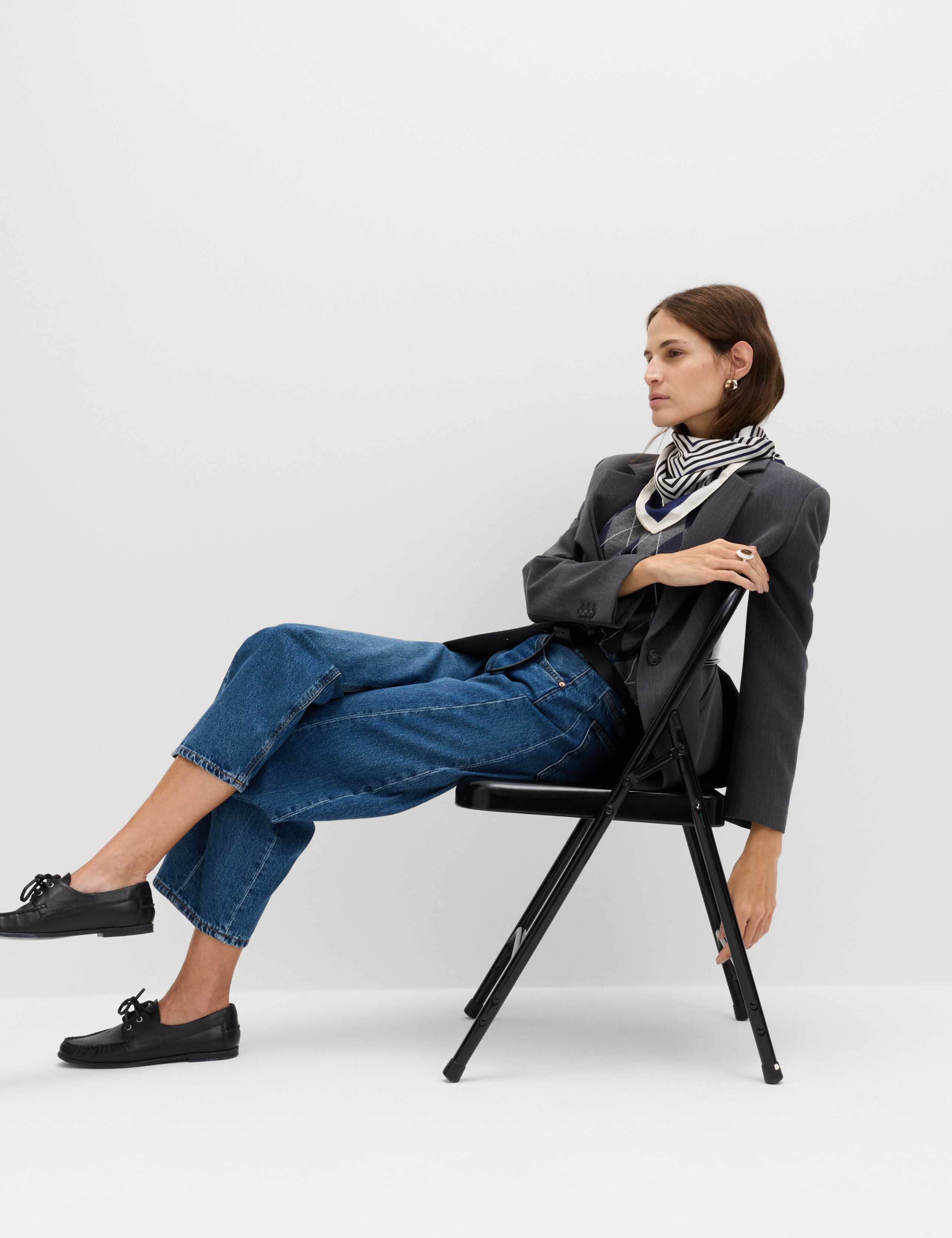 Argyle Crew Neck Slim Fit Knitted Top 6 of 6