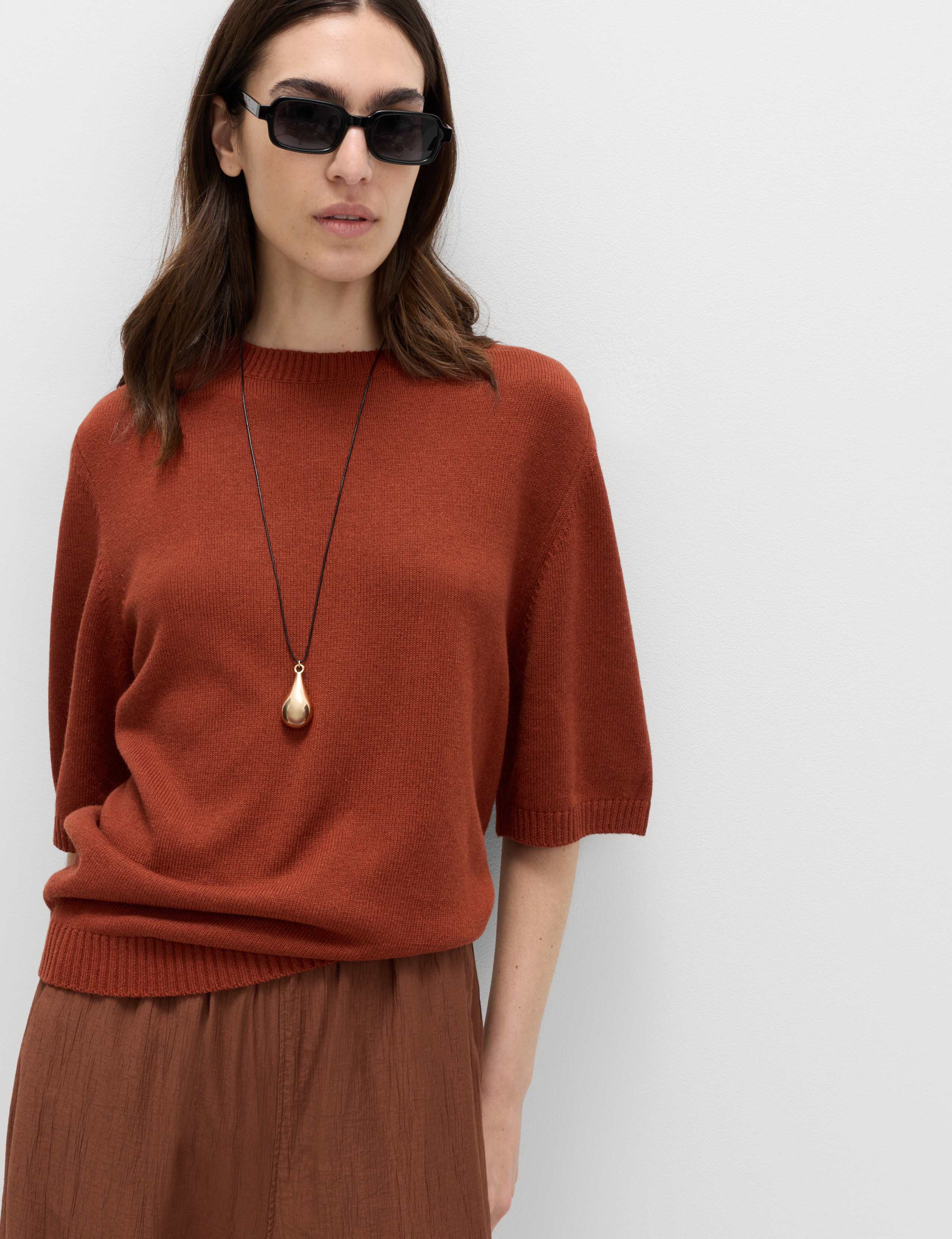 Relaxed Fit Knitted Top With Linen 5 of 6
