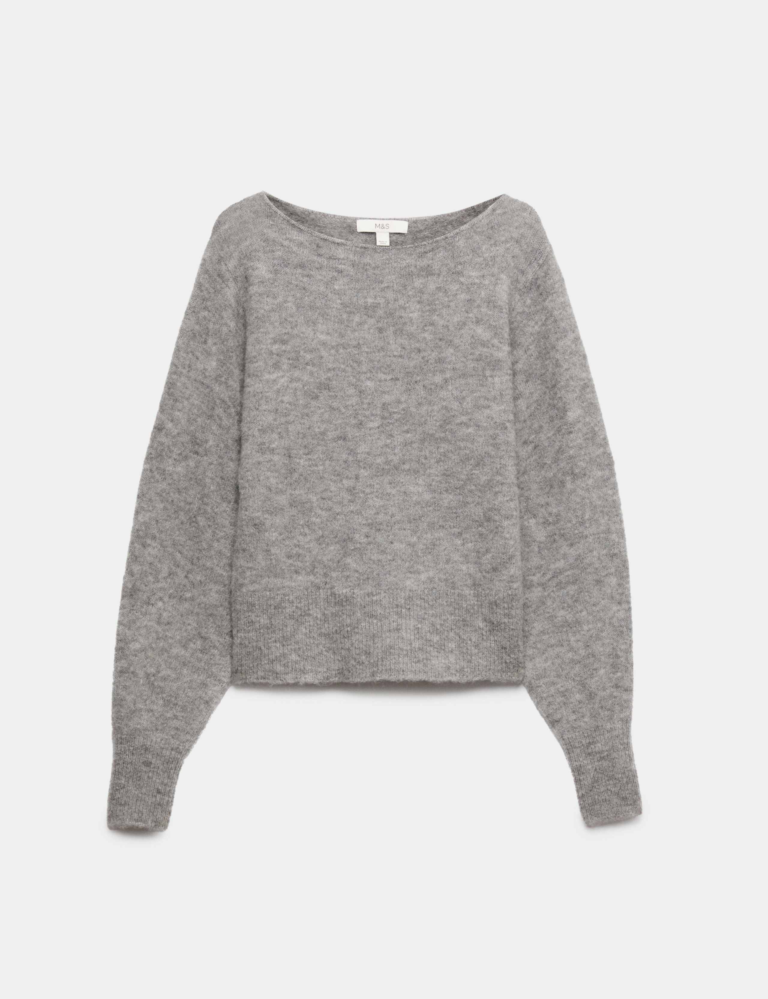 Alpaca Blend Slash Neck Slim Fit Jumper 2 of 6