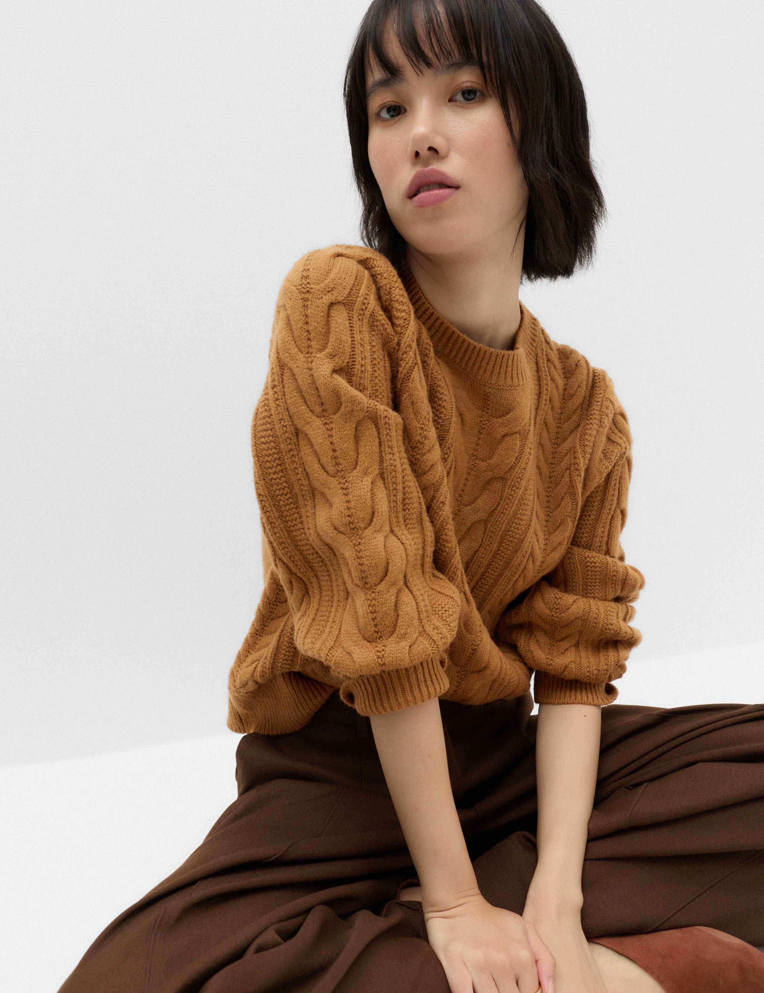 Wool Blend Cable Knit Jumper 3 of 6