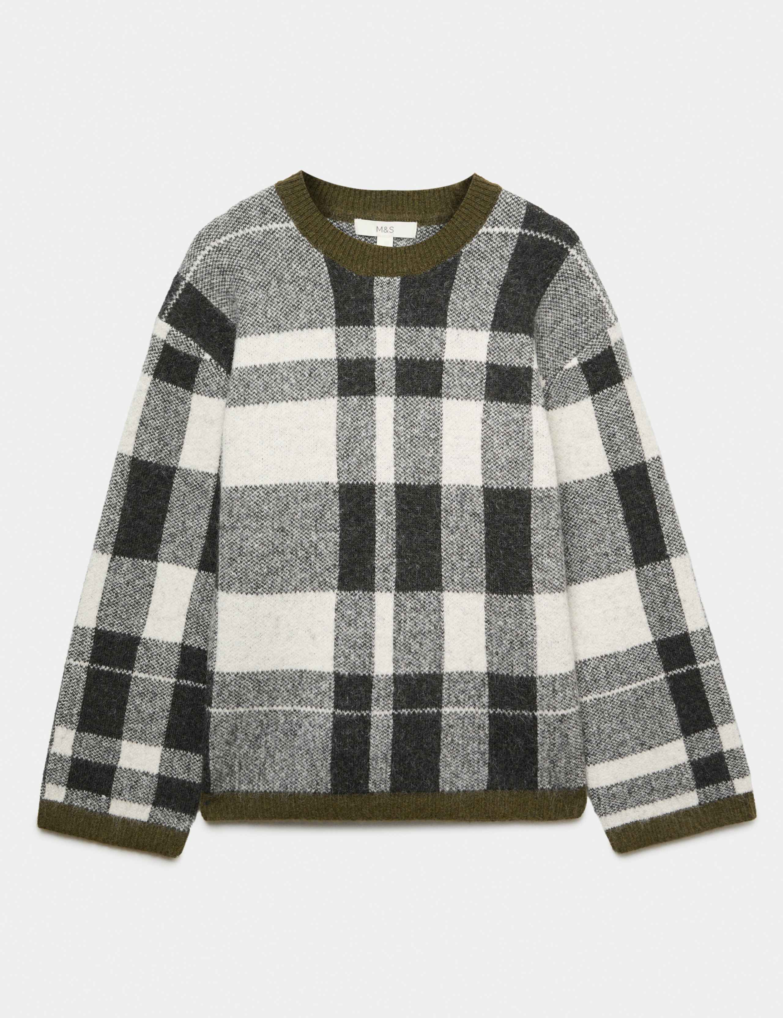 Checked Crew Neck Jumper 2 of 6