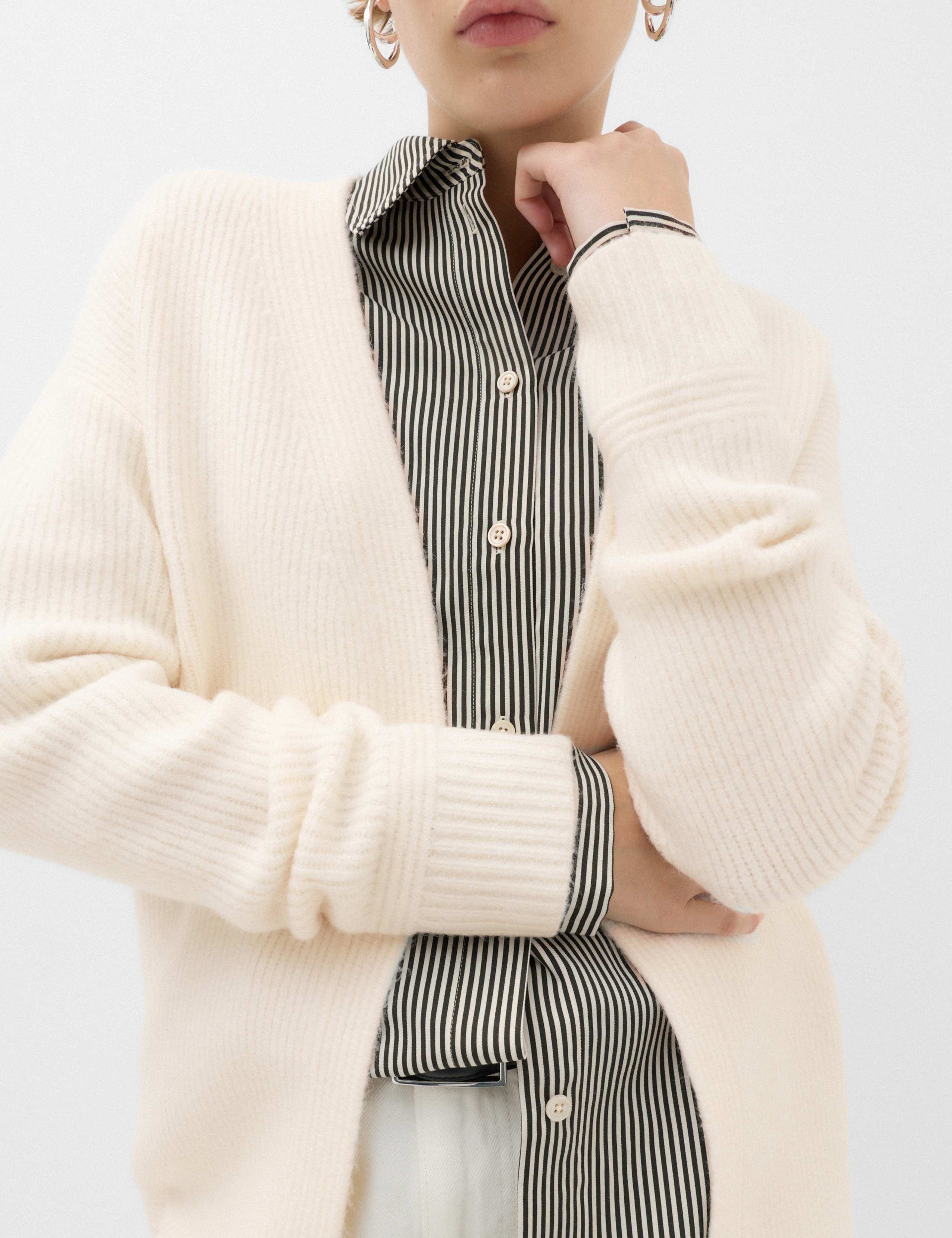 Edge To Edge Longline Cardigan With Wool 3 of 6