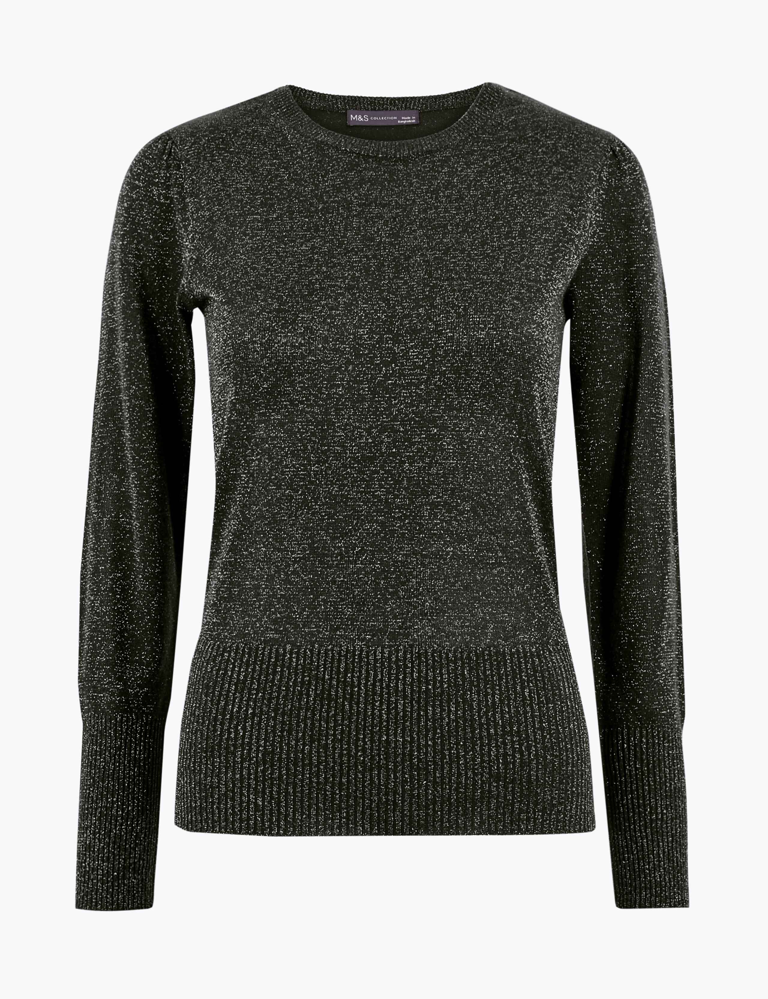Lurex Gathered Shoulder Jumper 1 of 1