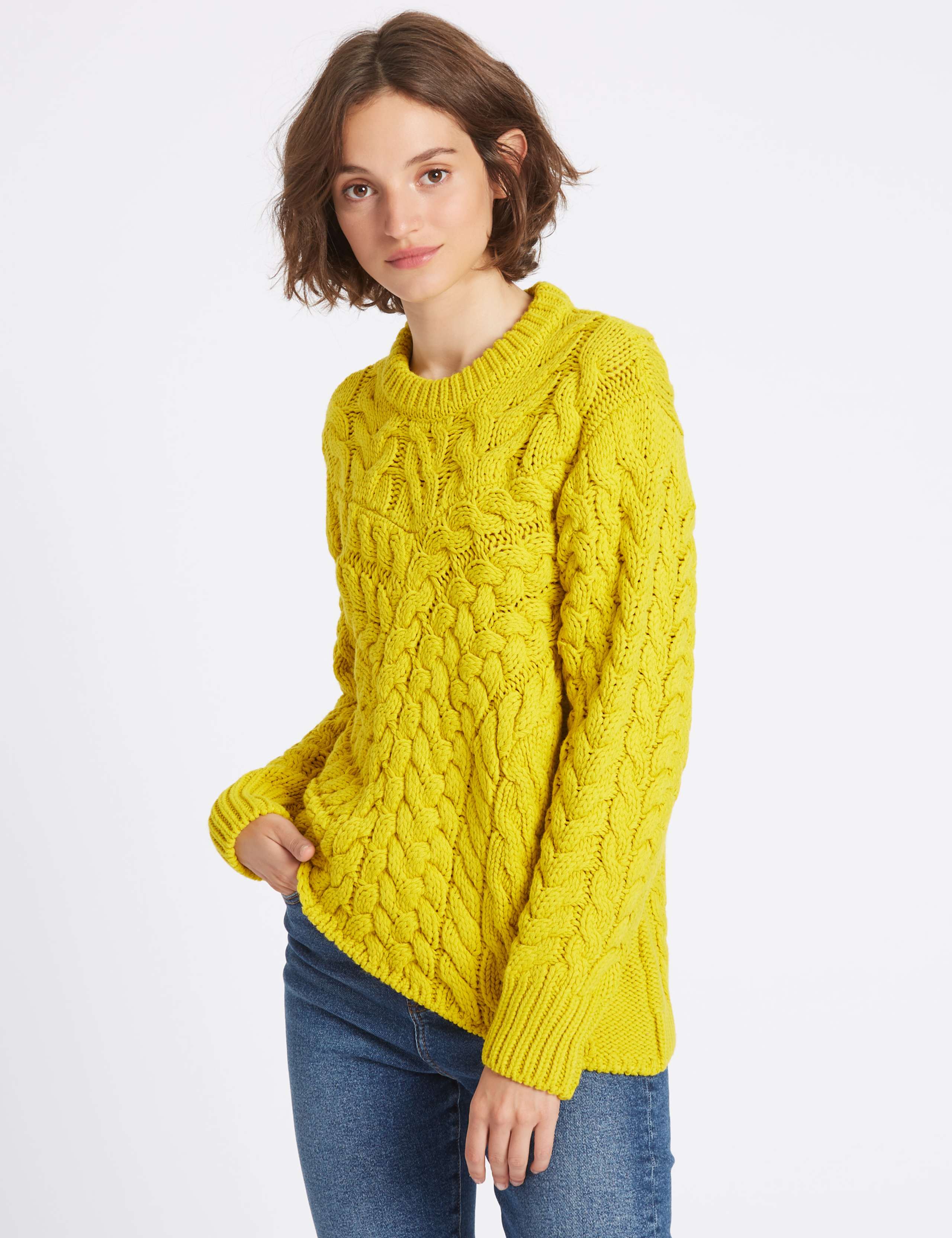 Cable Knit Round Neck Jumper 1 of 5