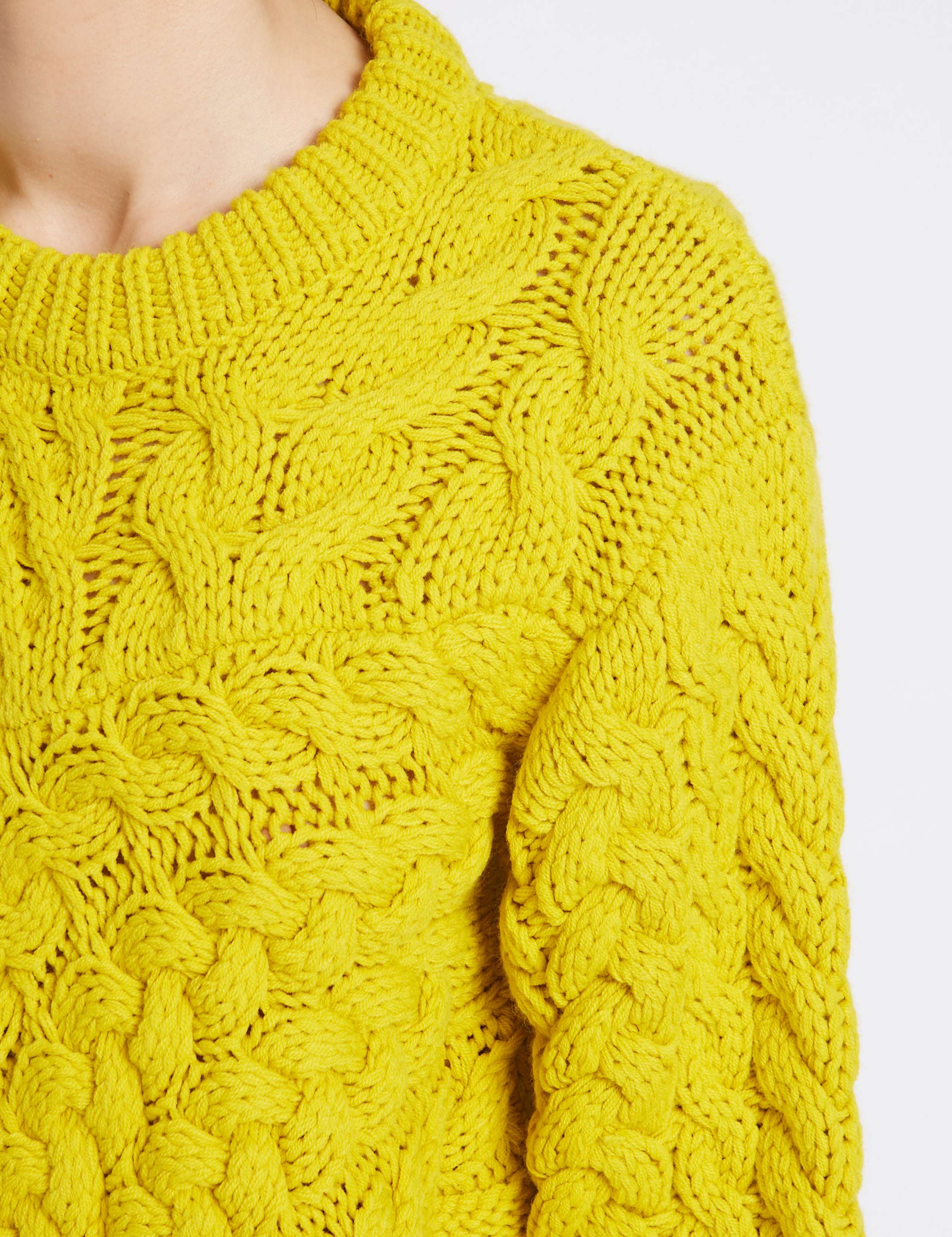 Cable Knit Round Neck Jumper 5 of 5