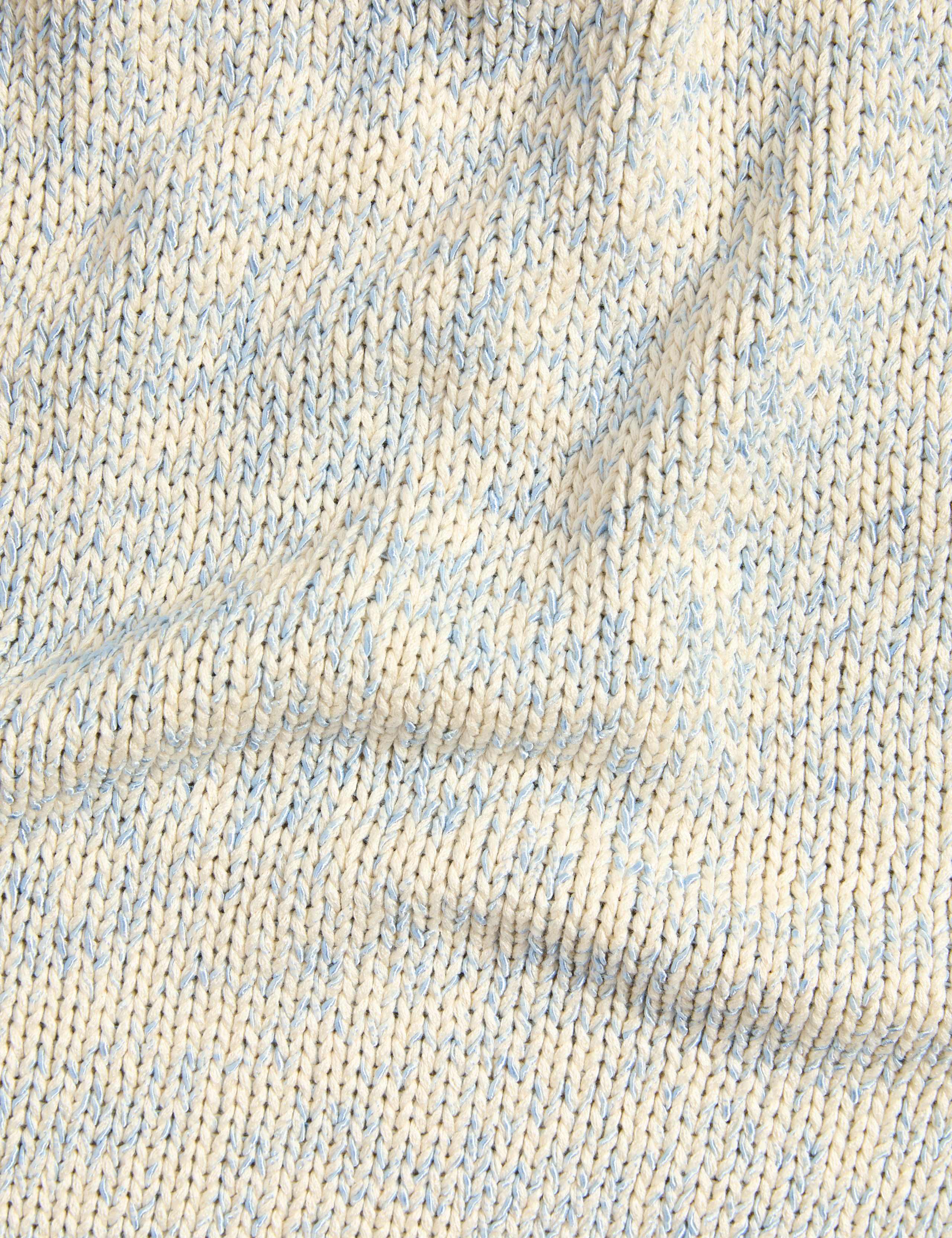 Textured Metallic Crew Neck Knitted Vest 8 of 8