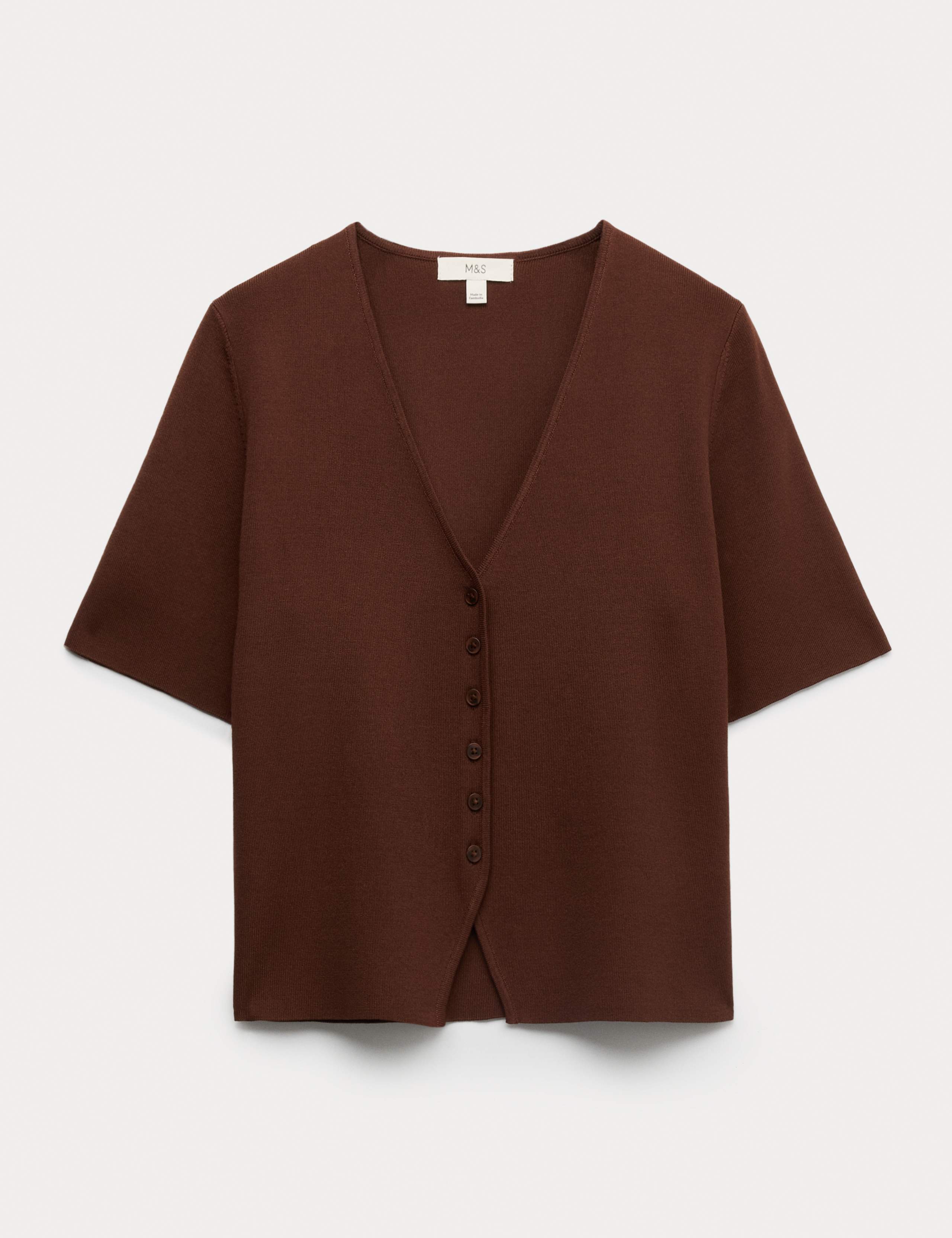V-Neck Button Through Slim Fit Cardigan 2 of 5