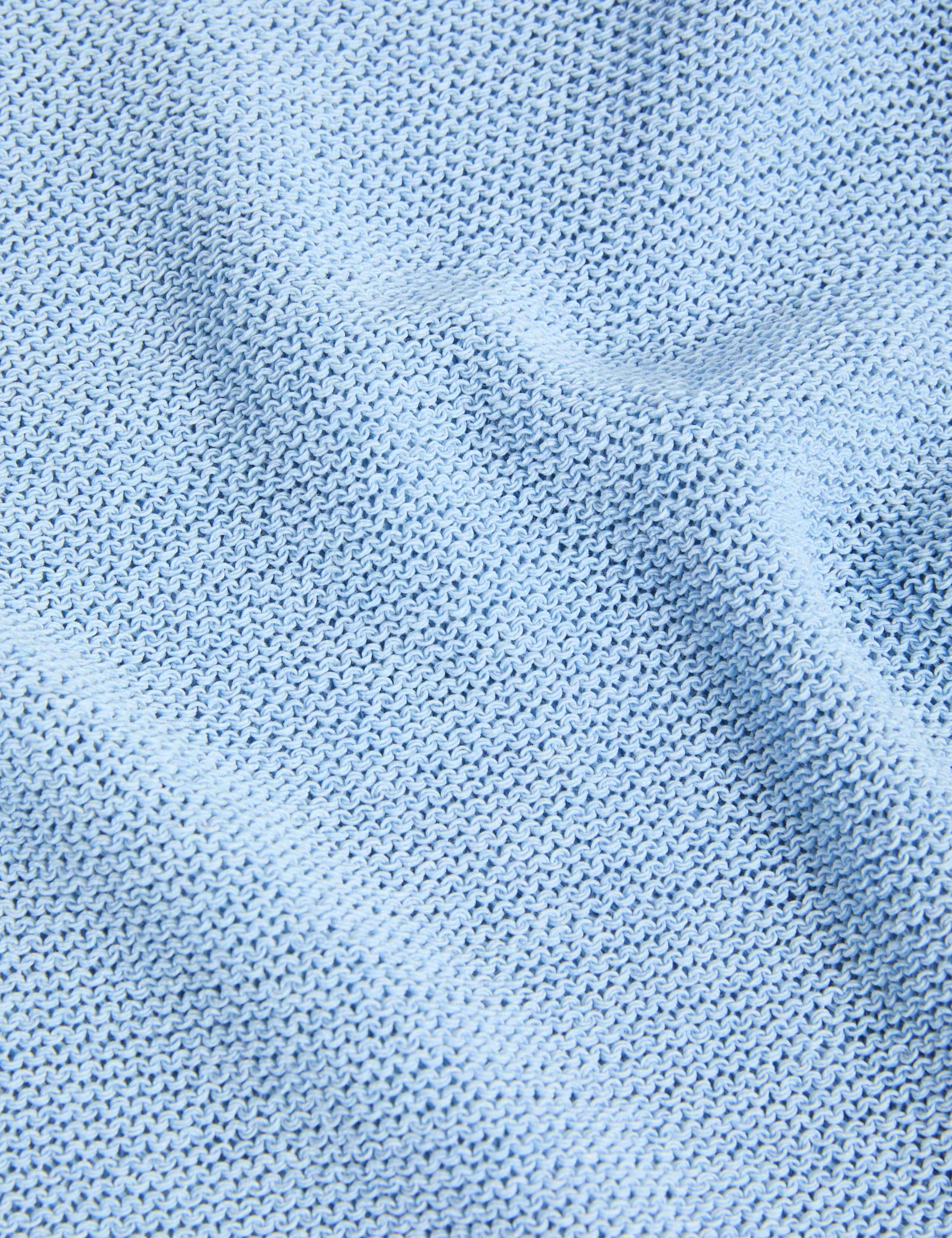 Cotton Blend Textured Crew Neck Jumper 7 of 7