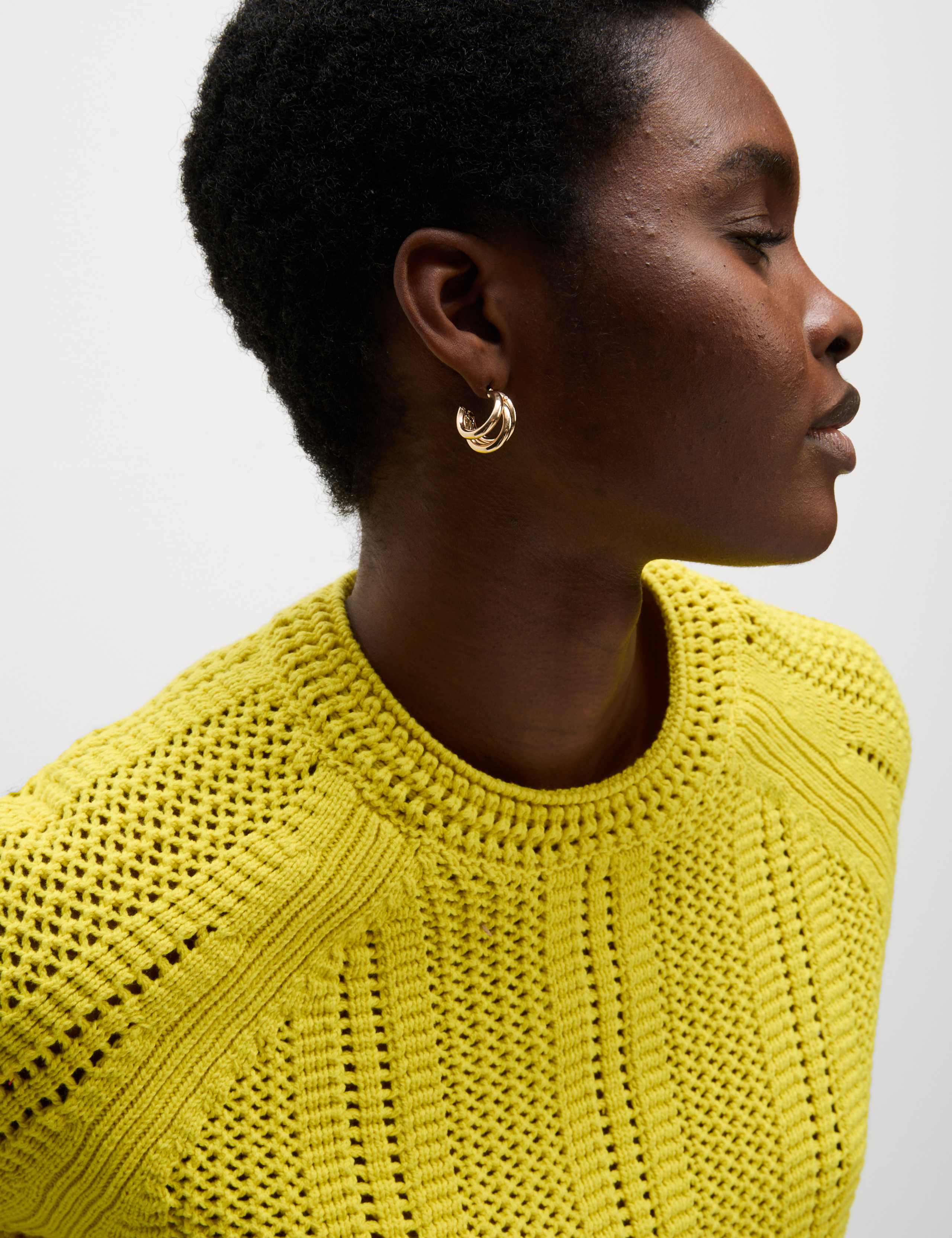Cotton Rich Textured Relaxed Jumper 3 of 5