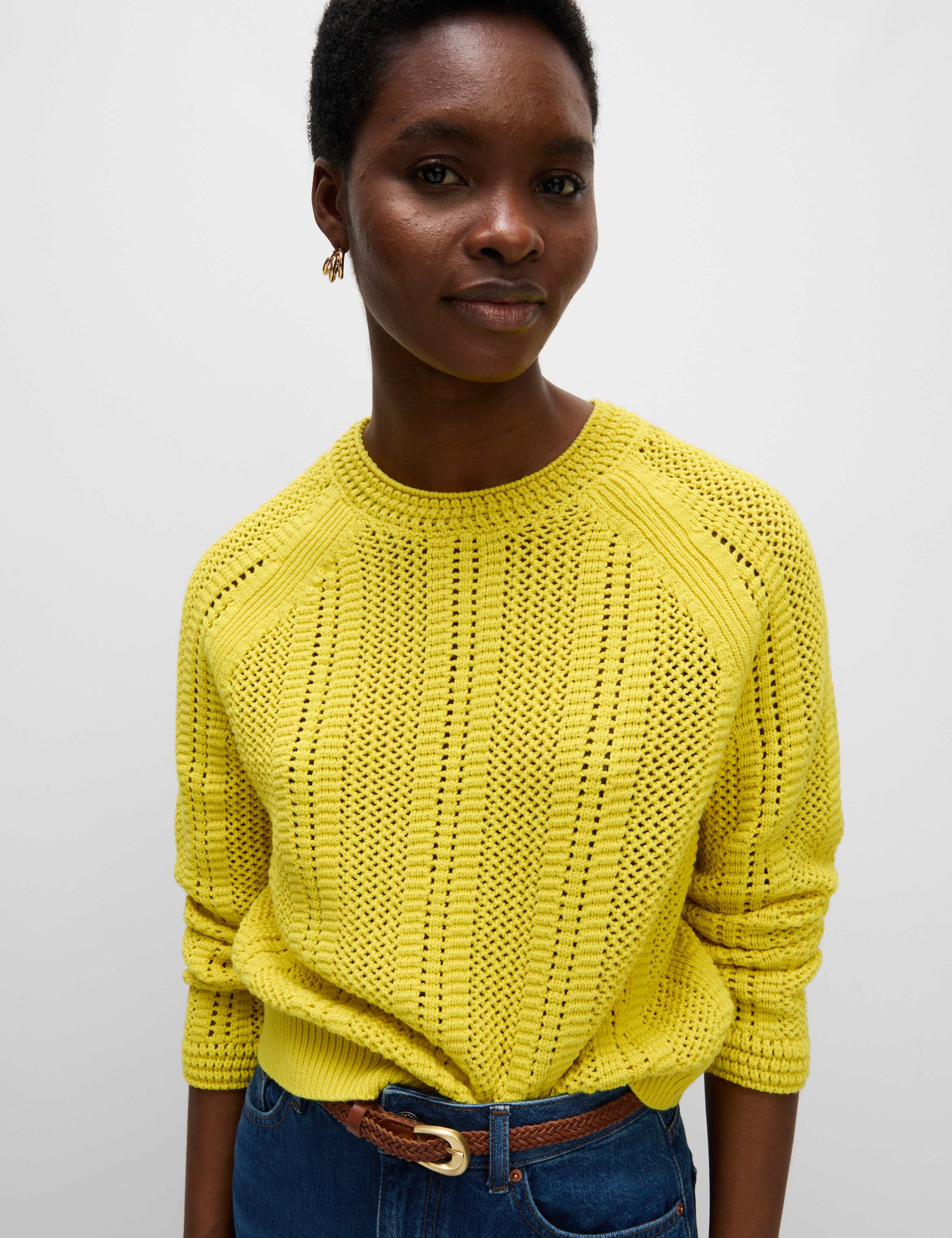 Cotton Rich Textured Relaxed Jumper 5 of 5