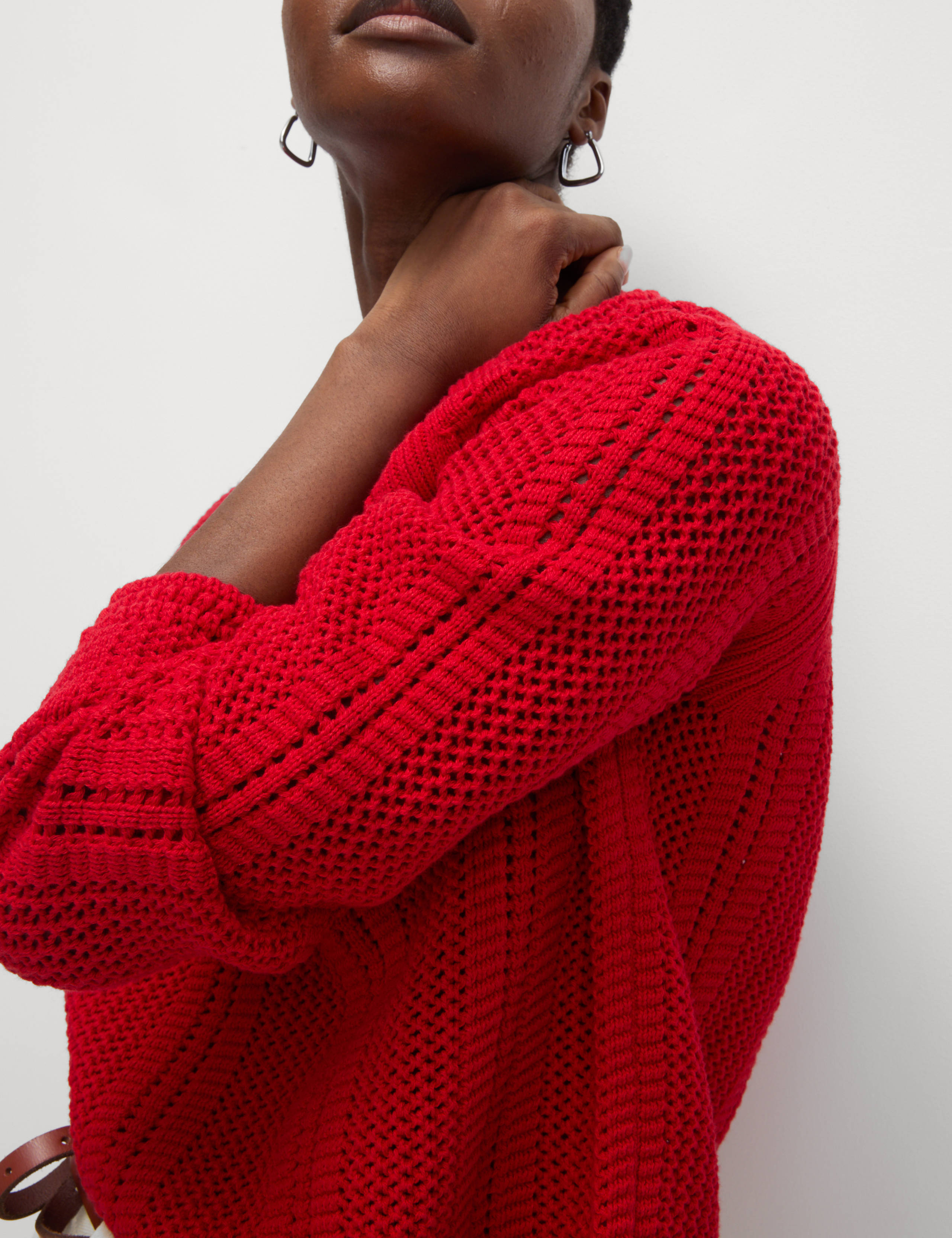 Cotton Rich Textured Relaxed Jumper 1 of 6