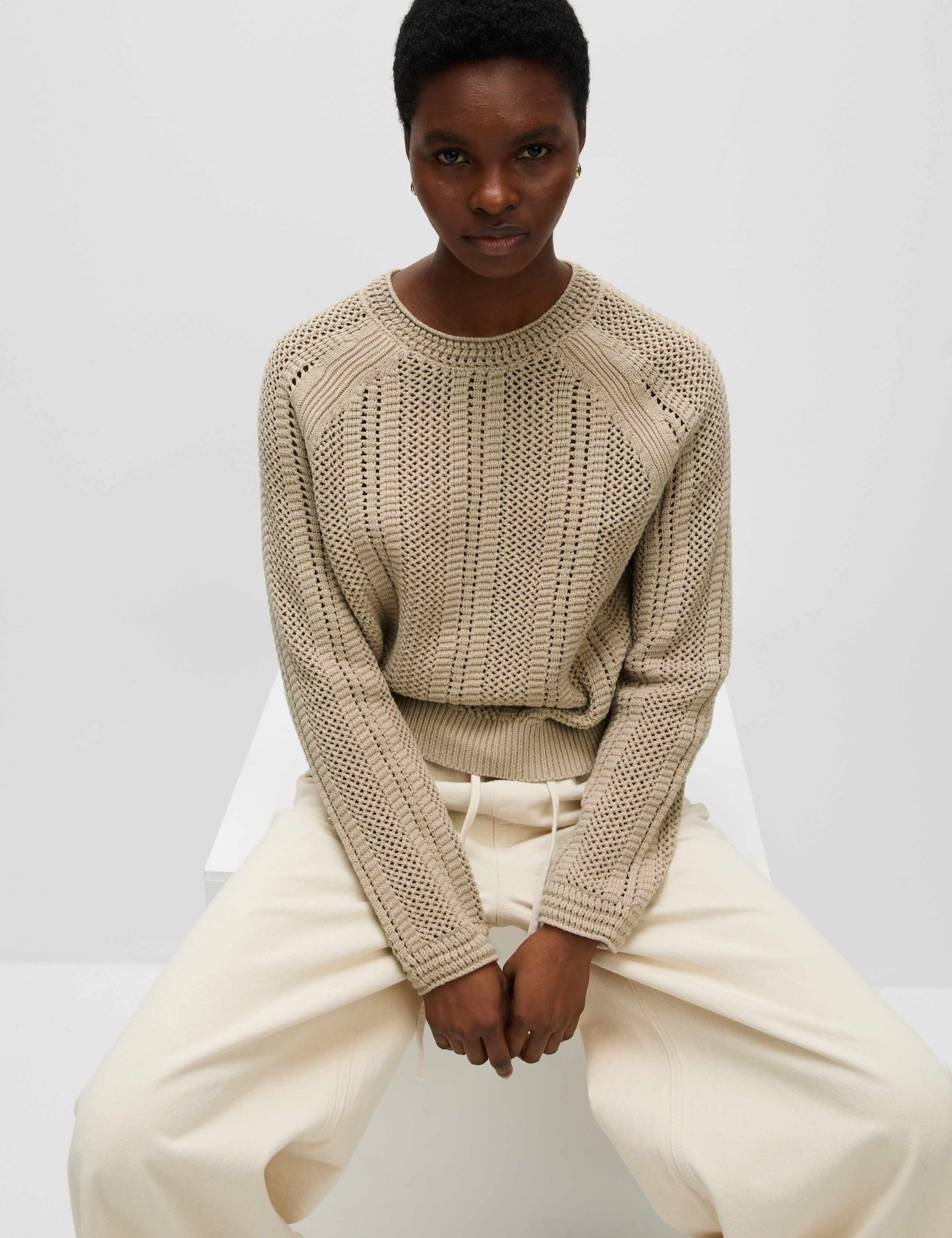 Cotton Rich Textured Relaxed Jumper 4 of 6