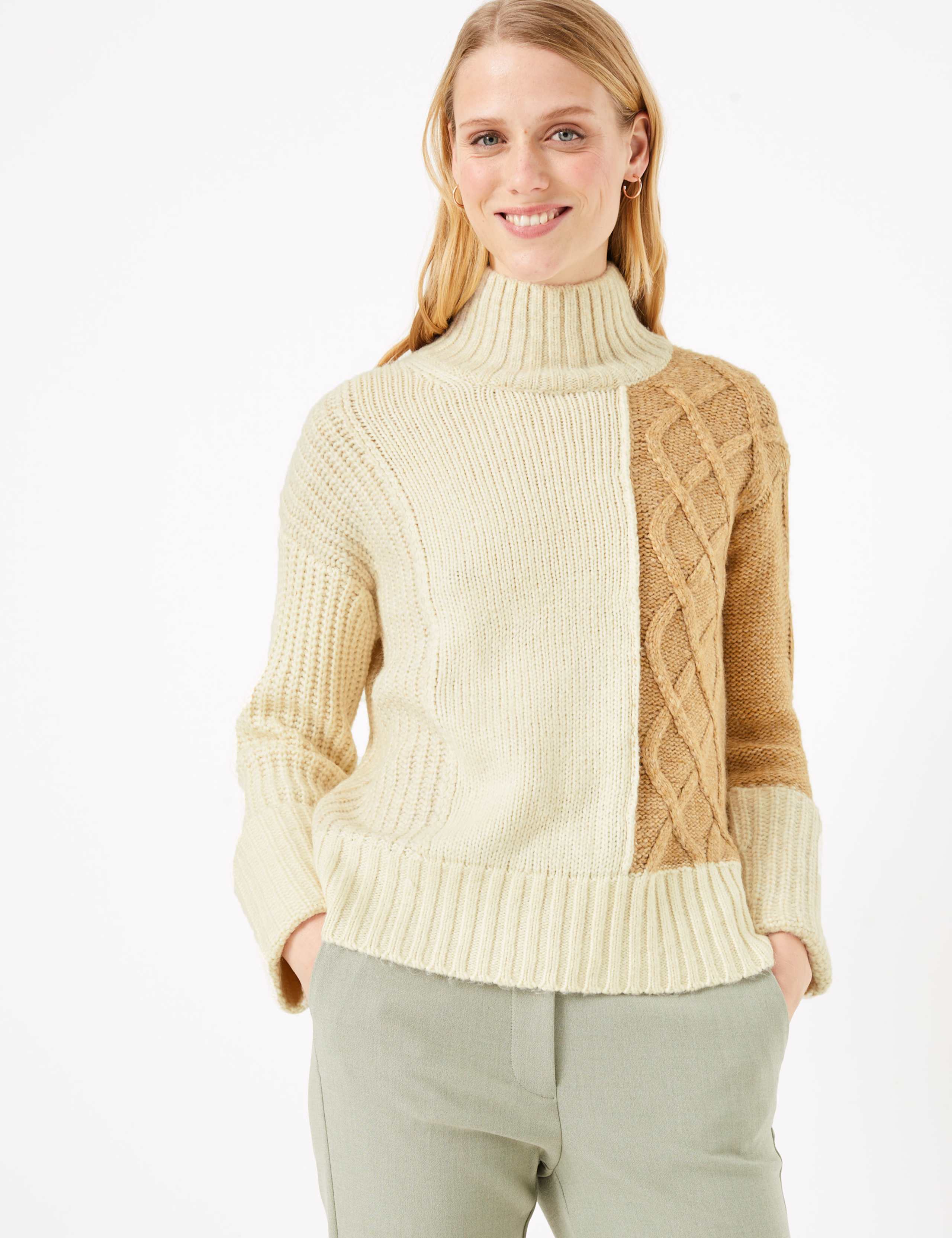 Cable Knit Turtle Neck Jumper 1 of 4