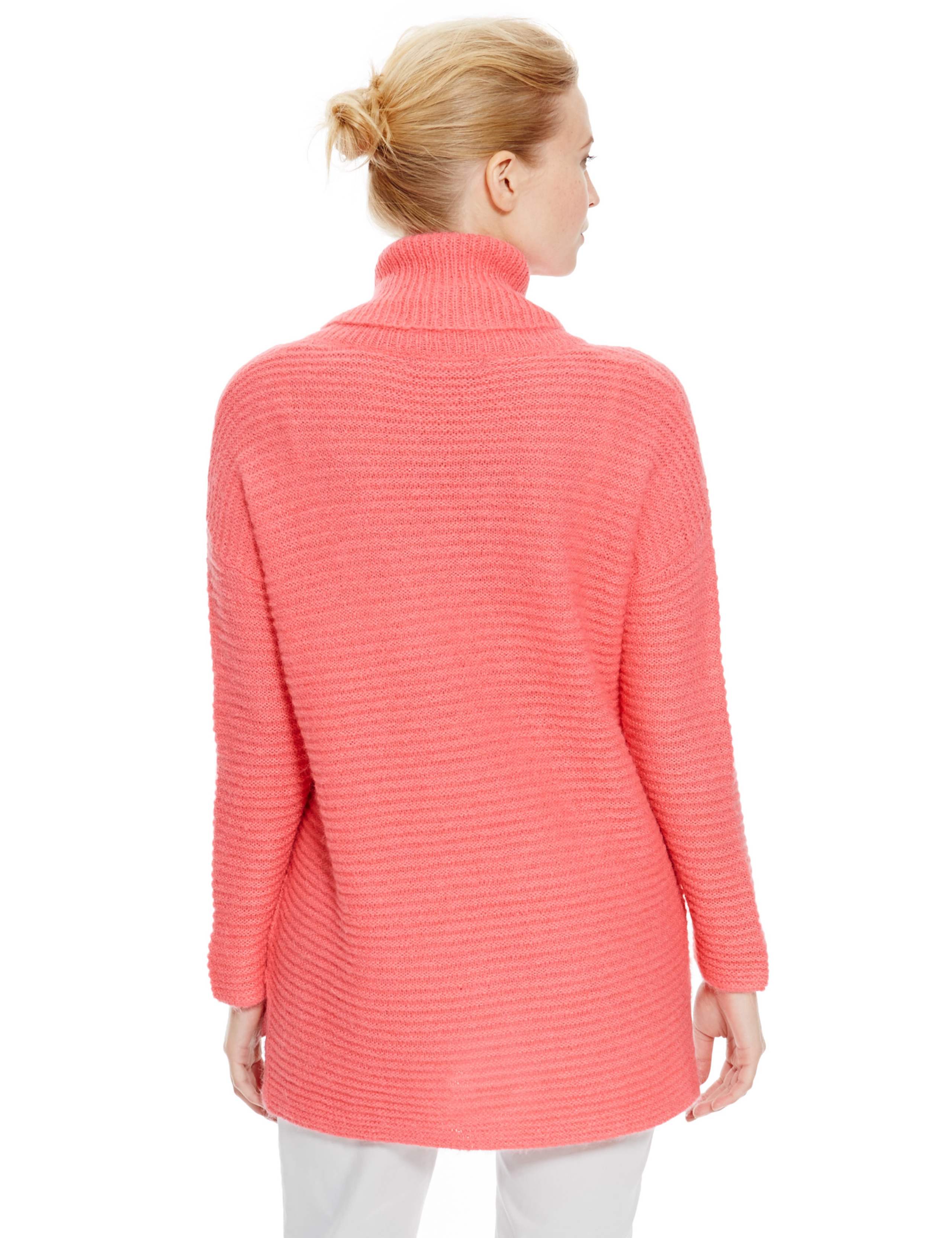 Cowl Neck Ribbed Jumper with Mohair 3 of 3