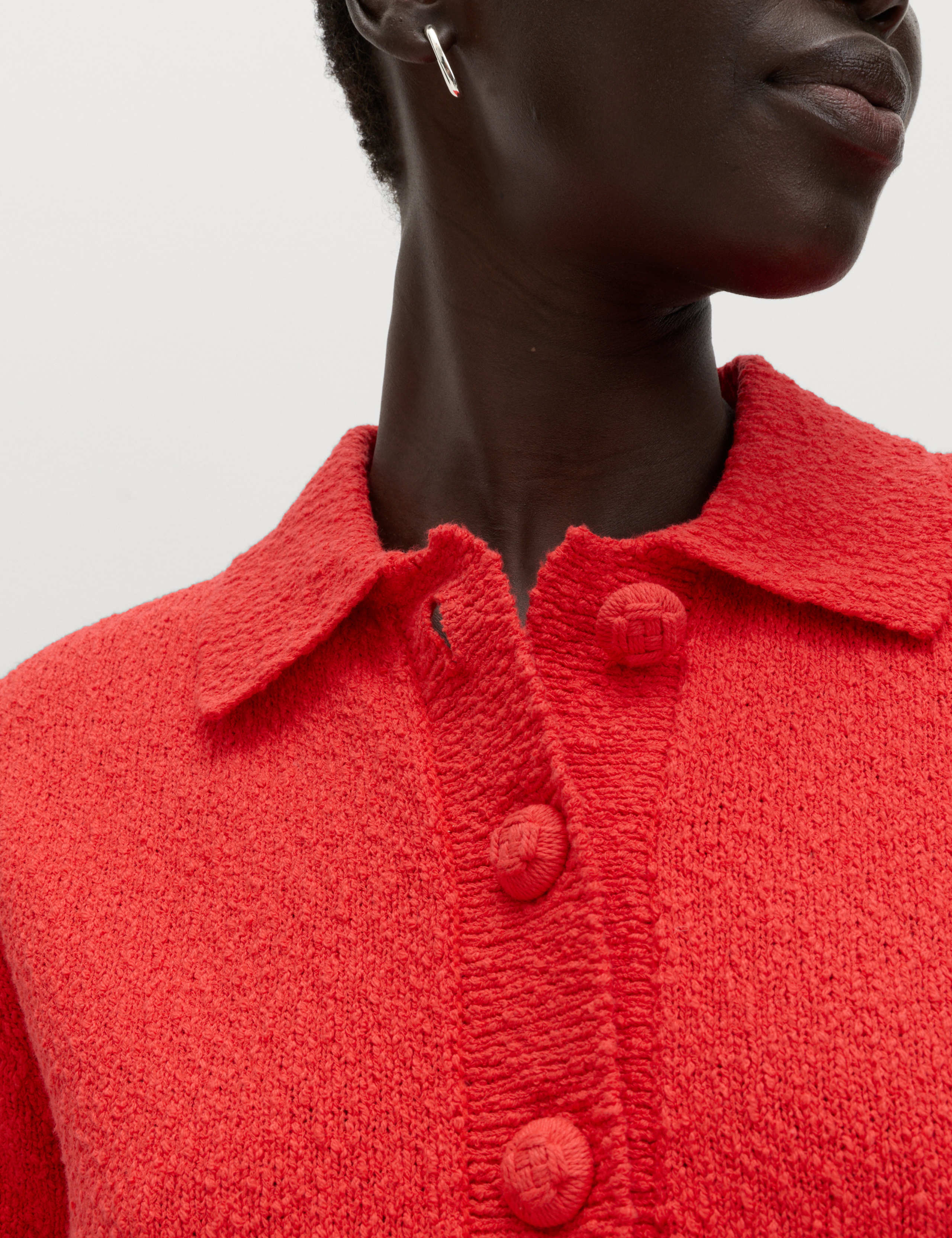 Cotton Rich Textured Cropped Cardigan 3 of 6