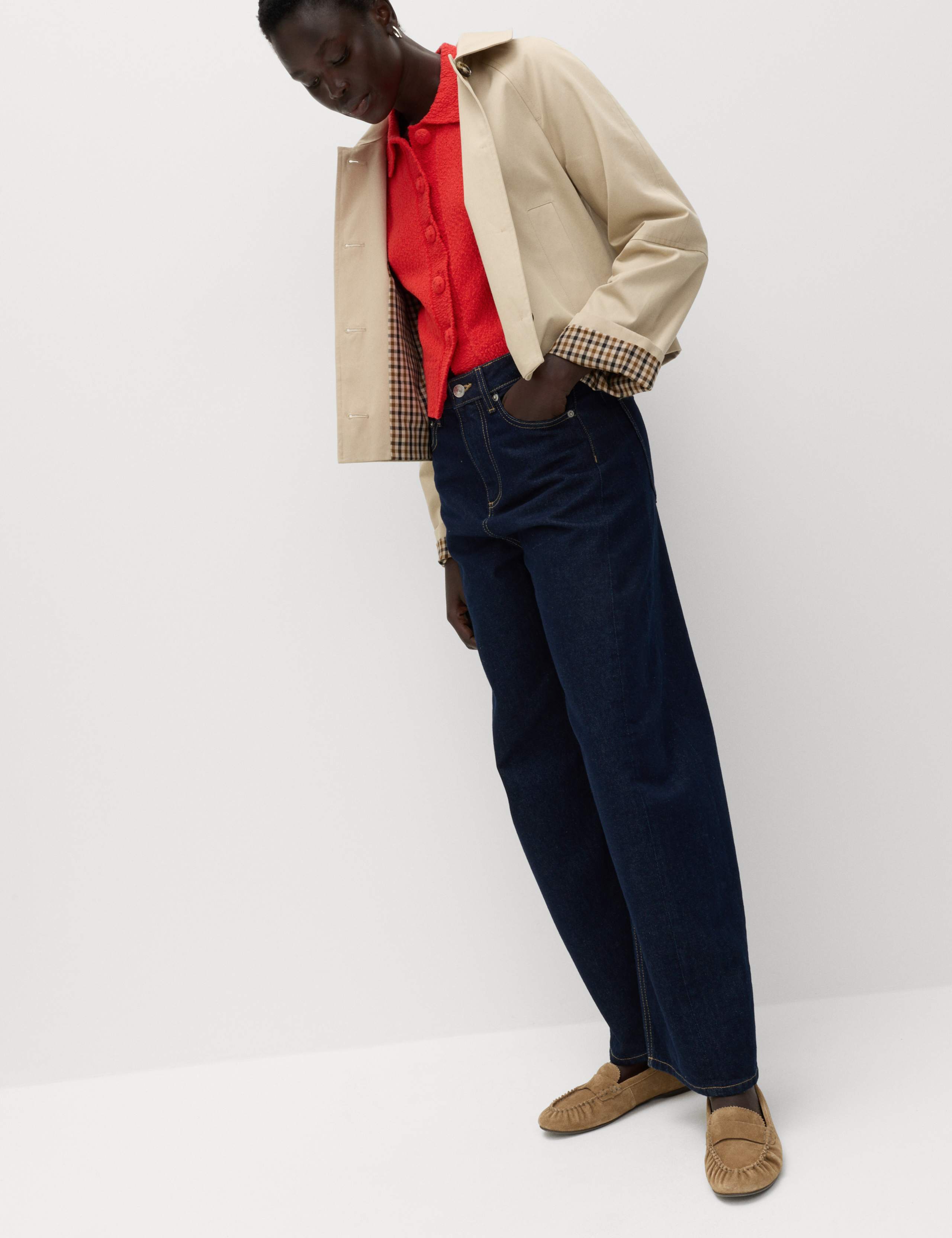 Cotton Rich Textured Cropped Cardigan 5 of 6