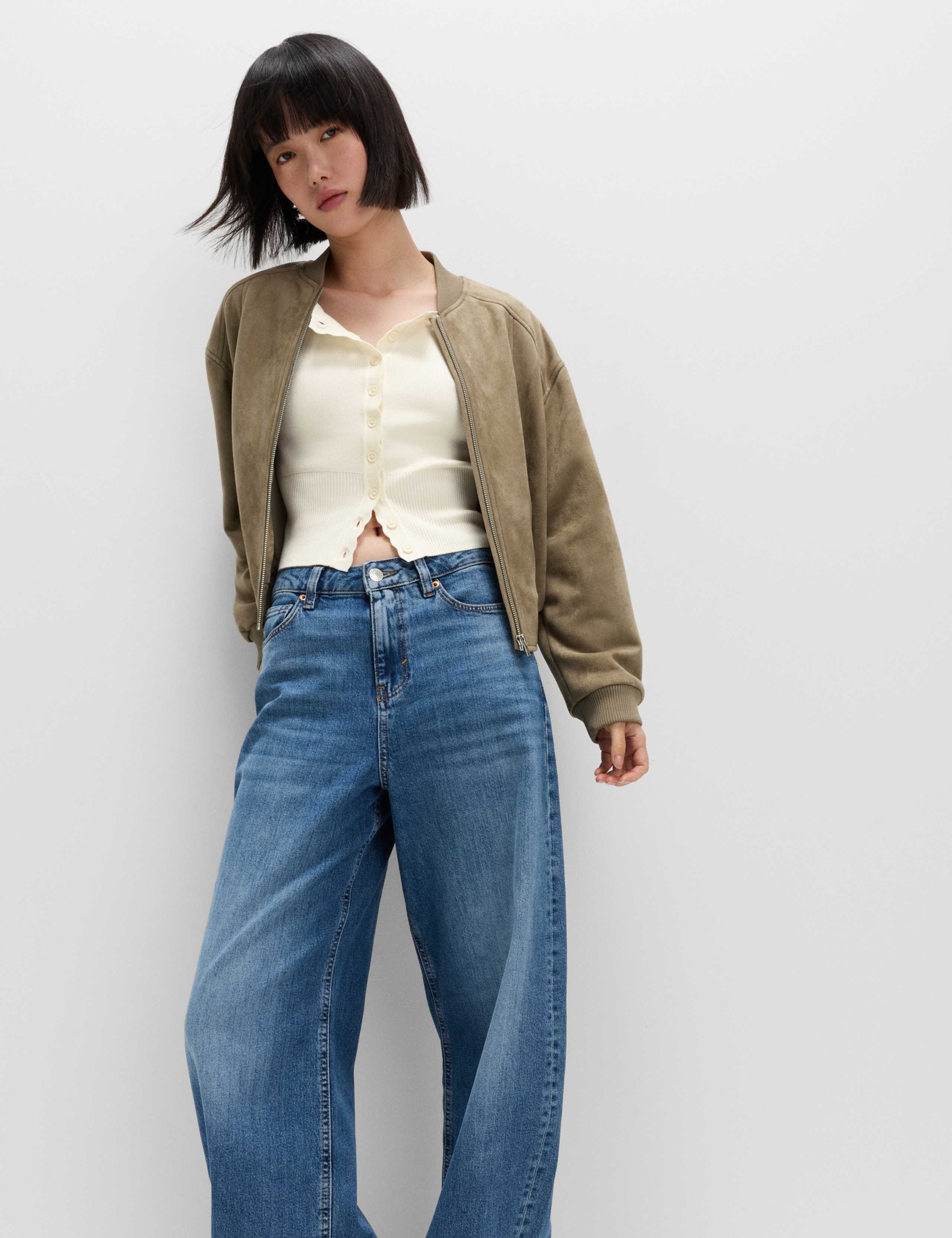 Square Neck Scallop Edge Slim Fit Cardigan 3 of 5