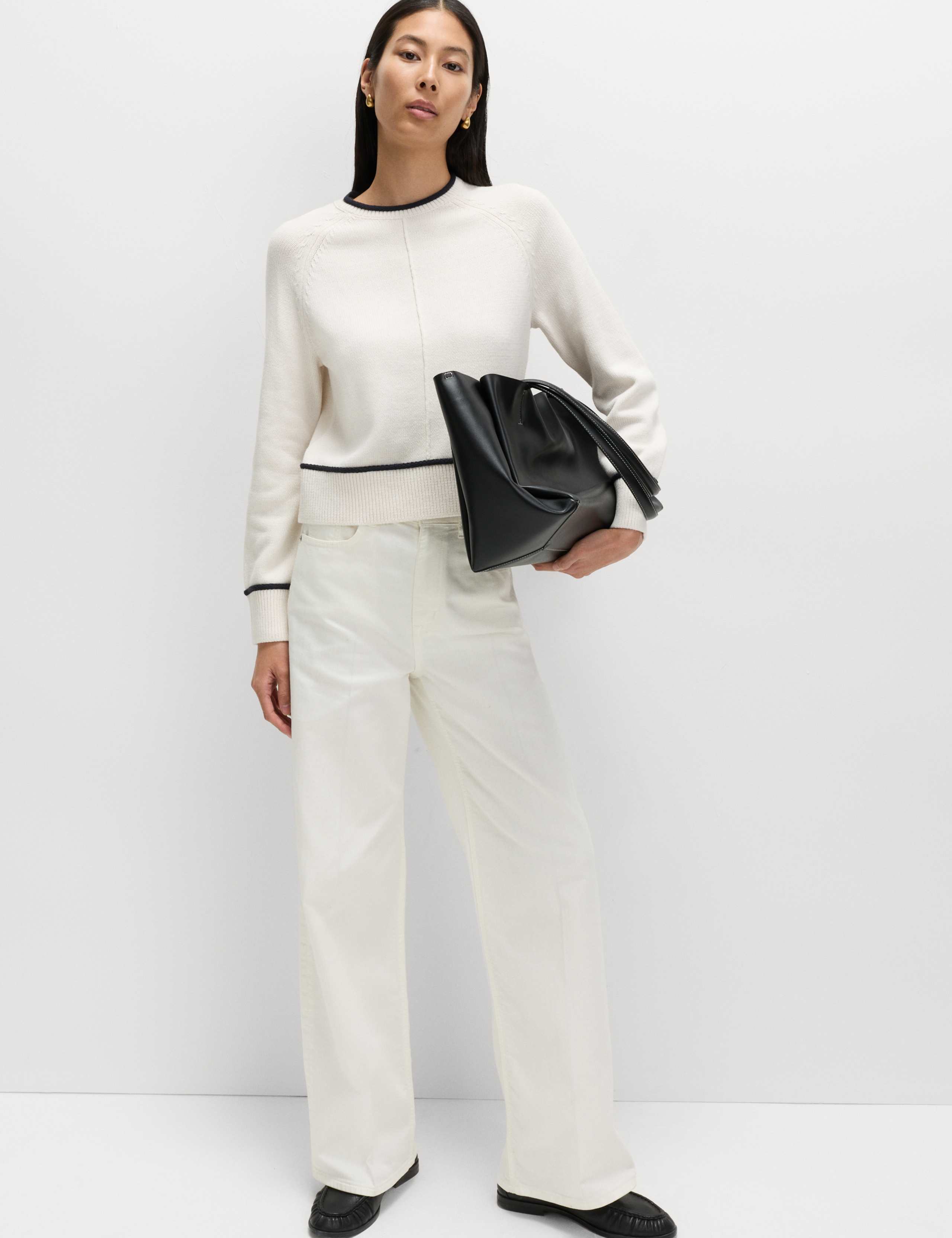 Cotton Rich Tipped Detail Jumper 3 of 5